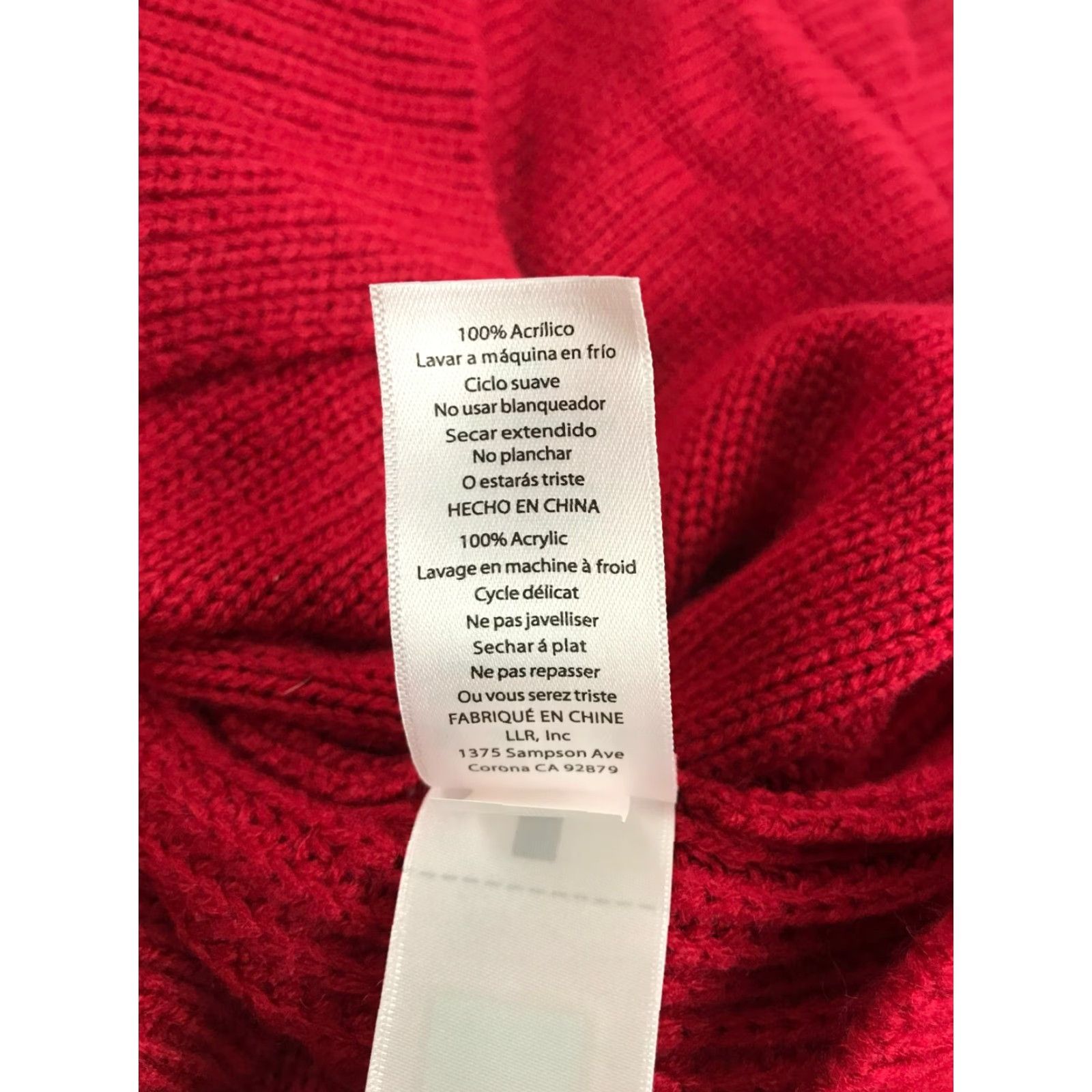 Vintage LuLaRoe Sweater Women's Size Medium Solid Red Long Sleeve Crew Neck Knitted Size M / US 6-8 / IT 42-44 - 7 Thumbnail
