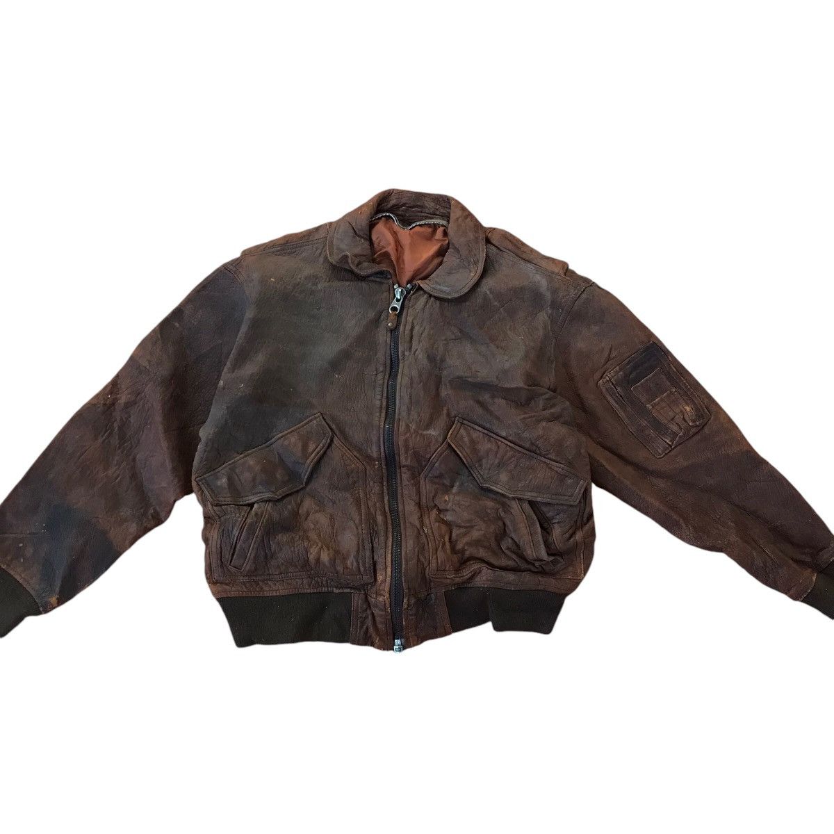 Other Vintage 70s military Leather Jacket Size US M / EU 48-50 / 2 - 1 Thumbnail