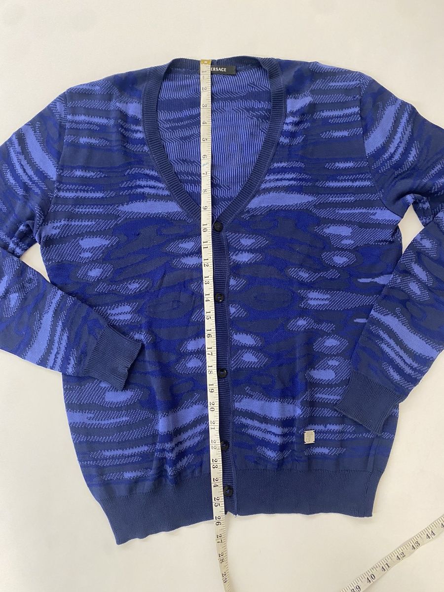 Versace Versace blue camo cardigan - M Size US M / EU 48-50 / 2 - 6 Thumbnail