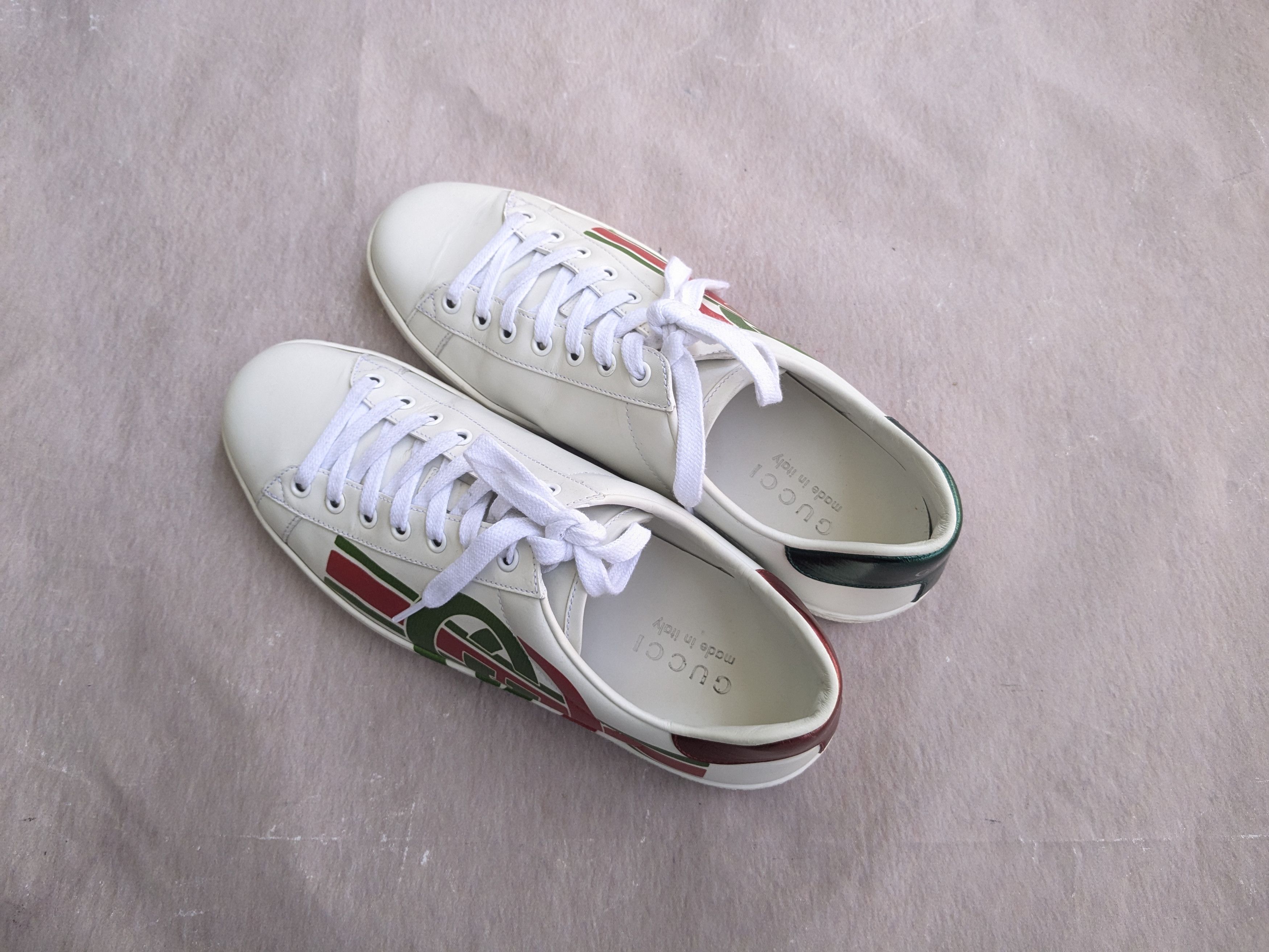 Gucci Gucci Ace Sneakers White Leather GG 7.5 Low Tops Size US 7.5 / EU 40-41 - 11 Thumbnail