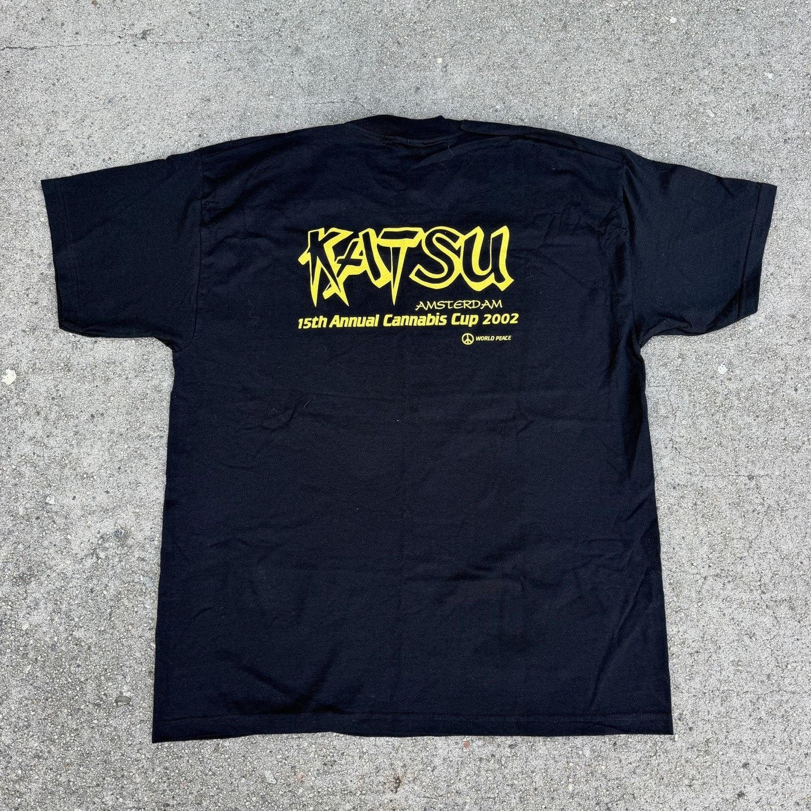 Vintage Vintage 2002 Cannabis Cup Weed Black Tee T-Shirt XL Size US XL / EU 56 / 4 - 4 Thumbnail