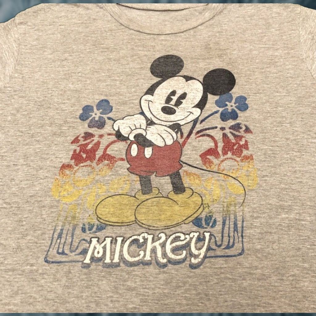 Disney VINTAGE 90s Disney Mickey Mouse Double-Sided Shirt XL Gray Men T-Shirt Mens XL Disney Shirt Size US XL / EU 56 / 4 - 1 Thumbnail