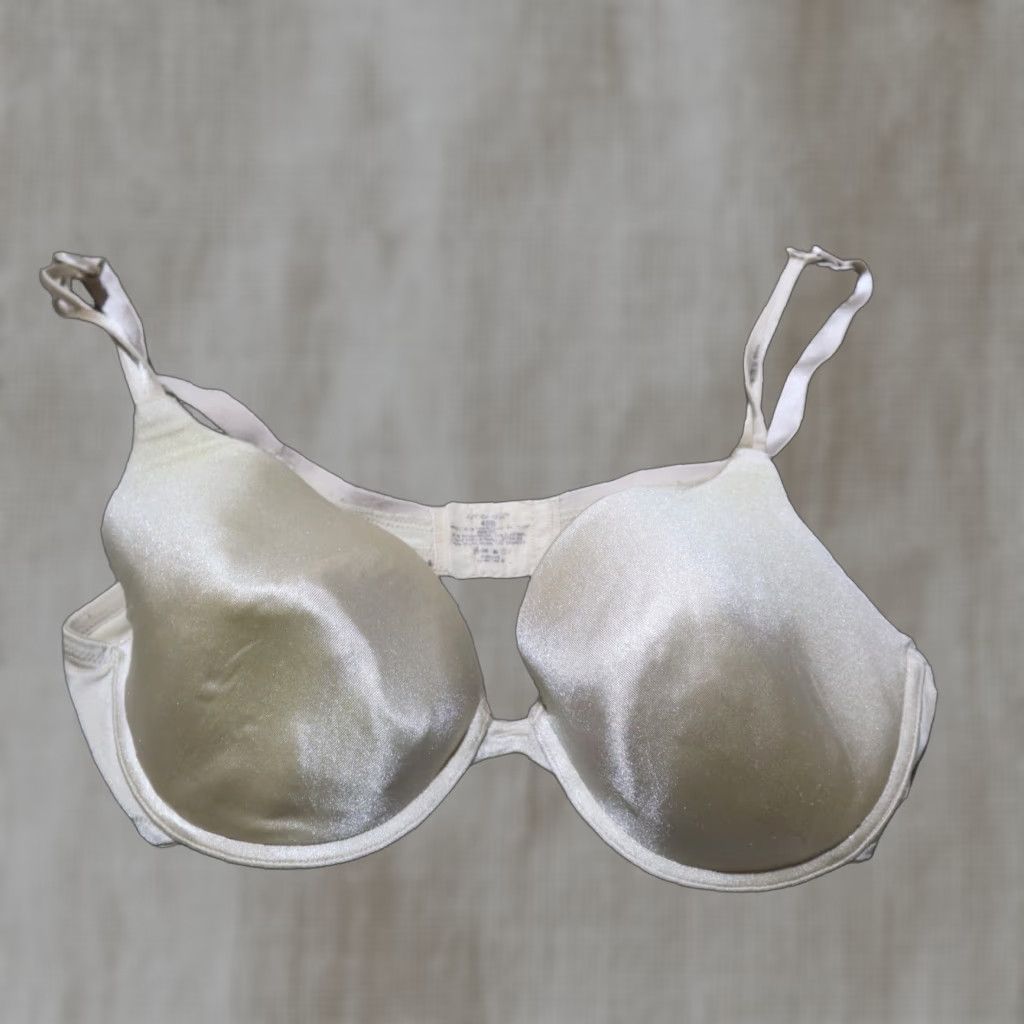 Vintage Ambrielle Everyday Underwire Lined Full Coverage Plunge Bra Size 40B Beige Womens Size ONE SIZE - 1 Thumbnail