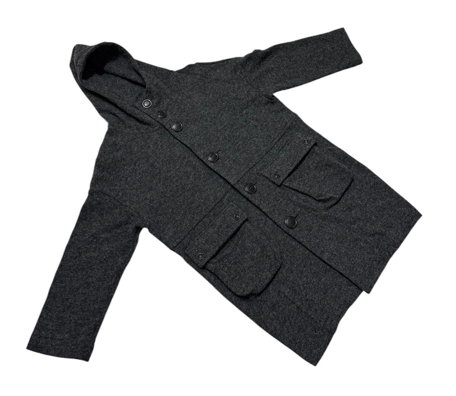 Issey Miyake Sunao Kuwahara Issey Miyake Hoodie Wool Jacket Size US M / EU 48-50 / 2 - 4 Thumbnail