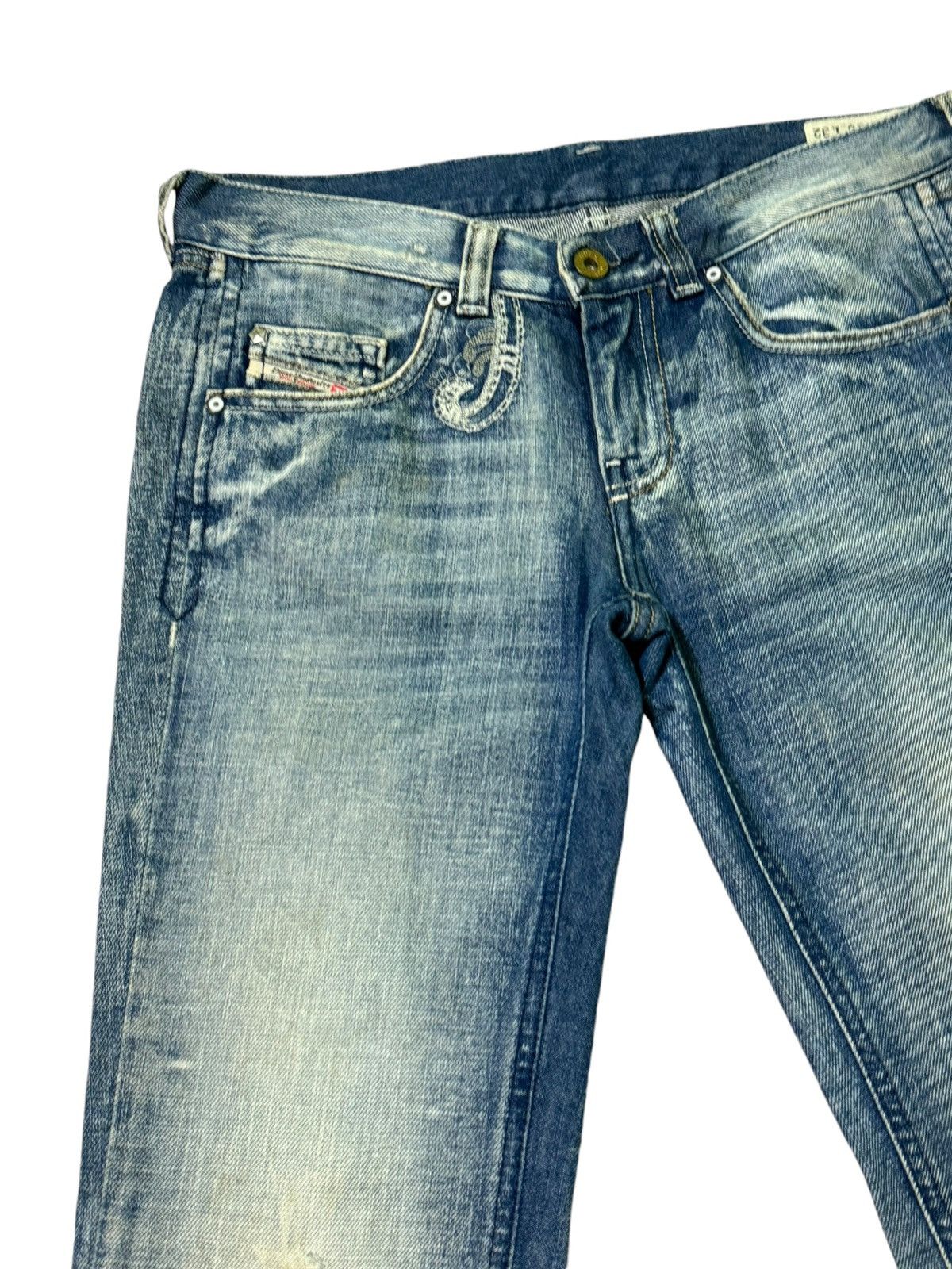 Hysteric Glamour FLARE DIESEL INDUSTRY COW LEATHER LOW RISE DENIM Size US 29 - 4 Thumbnail