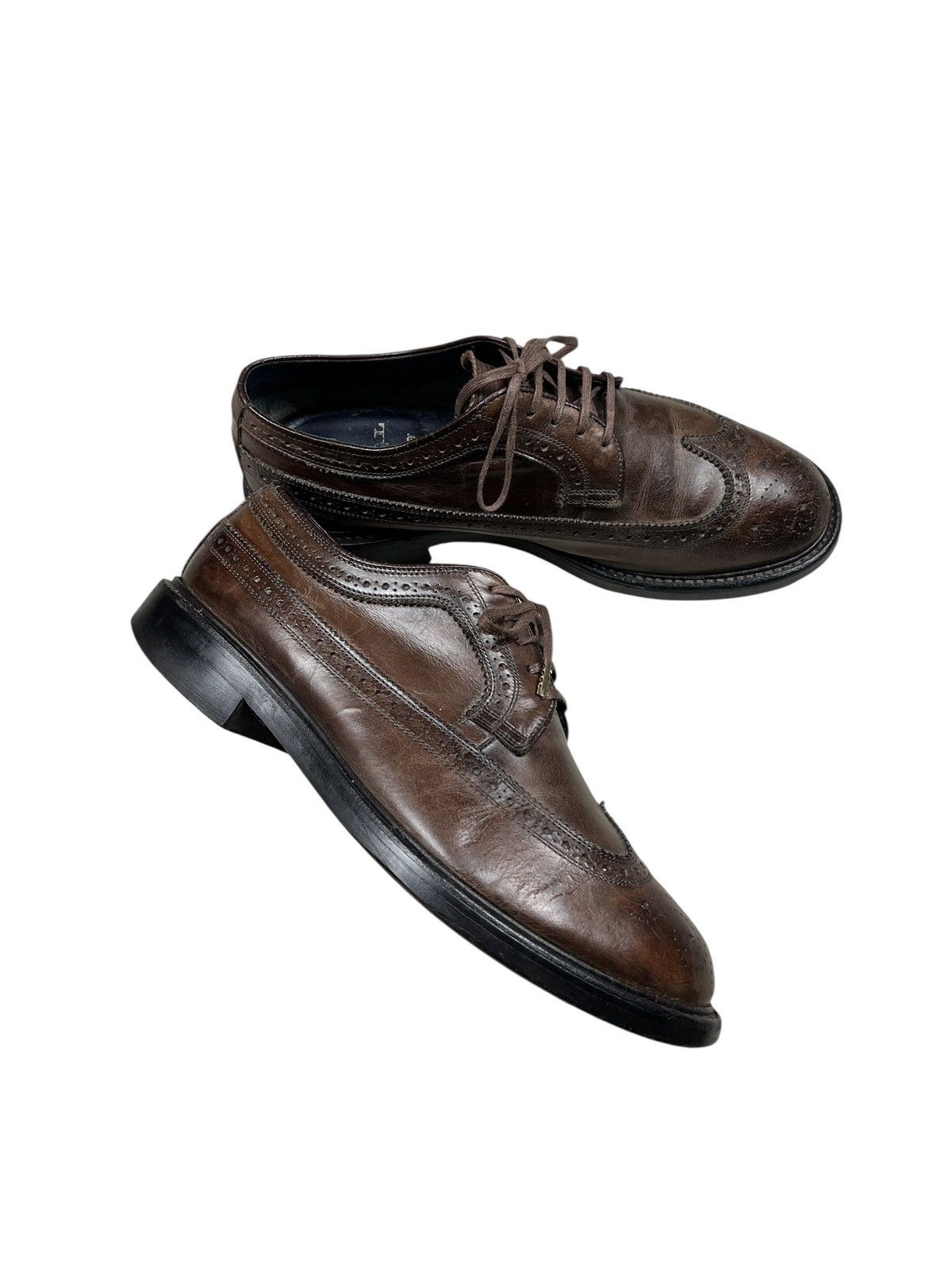 Goretex × Nonnative × REGAL SS12 Nonnative x Regal Dweller Wing Tip Leather Shoe Size US 9 / EU 42 - 4 Thumbnail