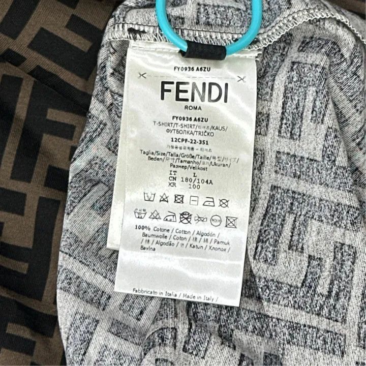 Fendi Fendi Colorful Logo Pattern Short Sleeve T-Shirt -2507 Size US L / EU 52-54 / 3 - 2 Thumbnail