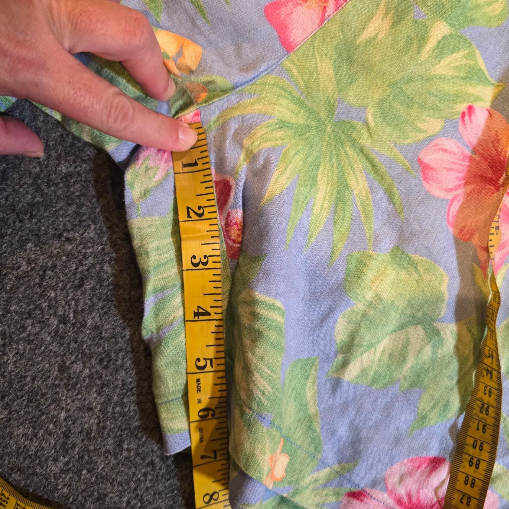 Ralph Lauren Lauren Ralph Lauren Short Womens Size 8 Blue Tropical Floral Linen High Waist Chino Pocketed 6 Inseam Vintage Mens/ Womens Size 30" / US 8 / IT 44 - 7 Thumbnail