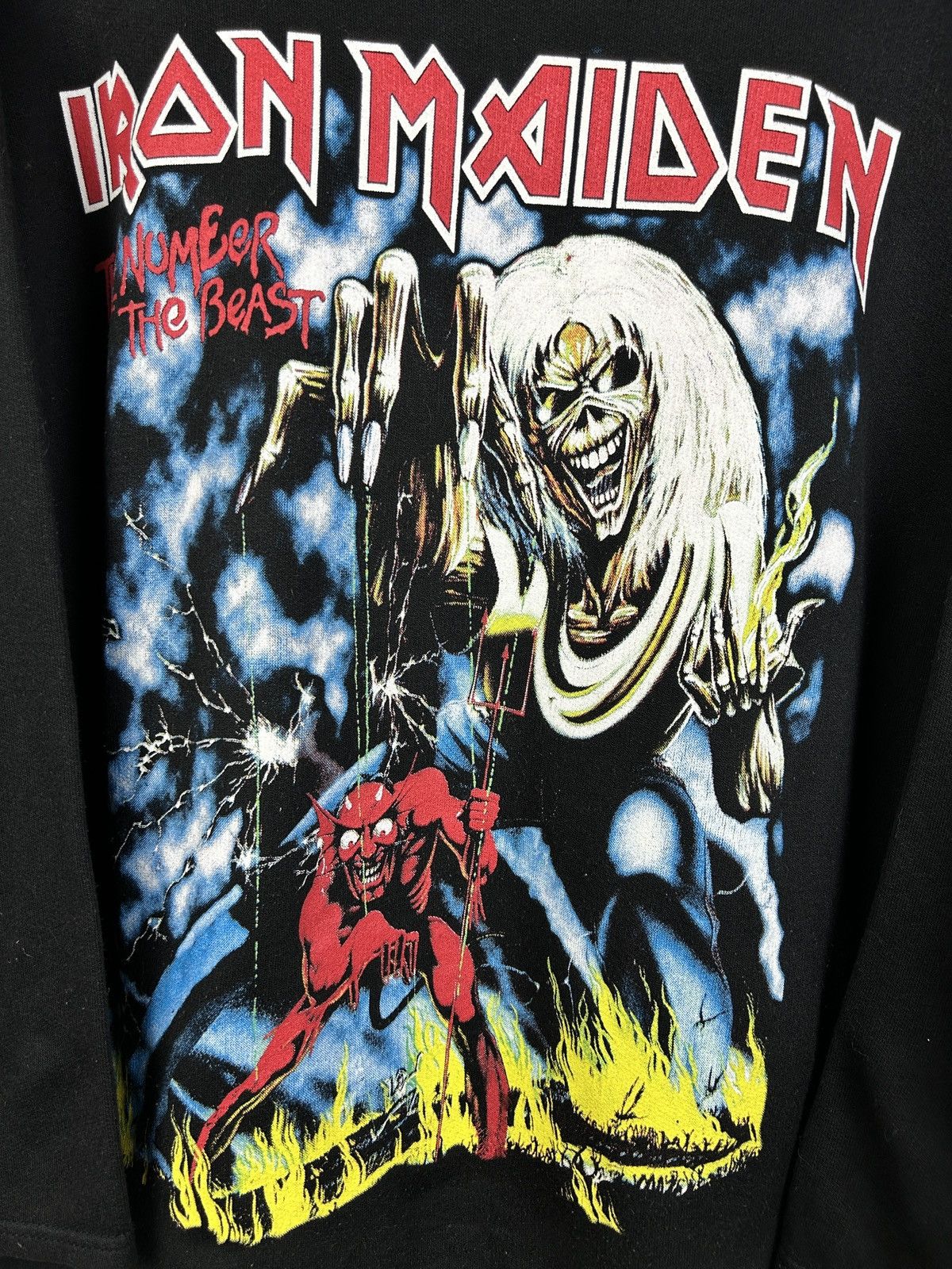 Band Tees 90s Vintage Iron Maiden Number Of The Beast Hoodie Size US S / EU 44-46 / 1 - 2 Thumbnail