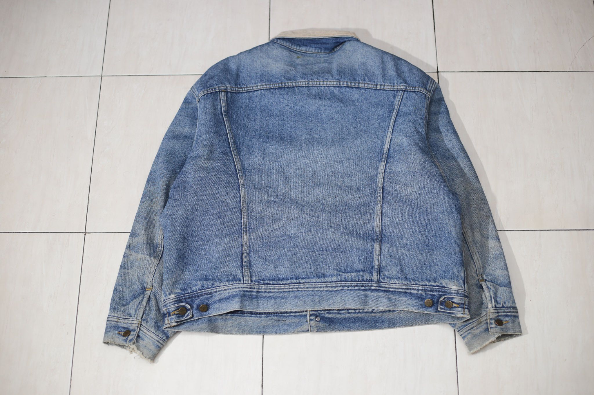 Lee × Vintage 80’s/90's Lee Storm Rider Denim Jacket XXL Size US XXL / EU 58 / 5 - 17 Thumbnail