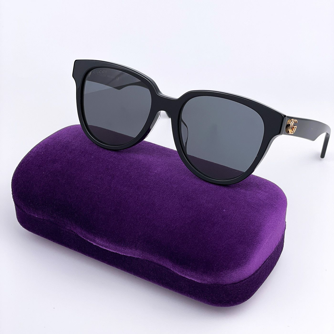 image of New Gucci Gg0960Sa 002 Black Grey Women Sunglasses in Gray/Black