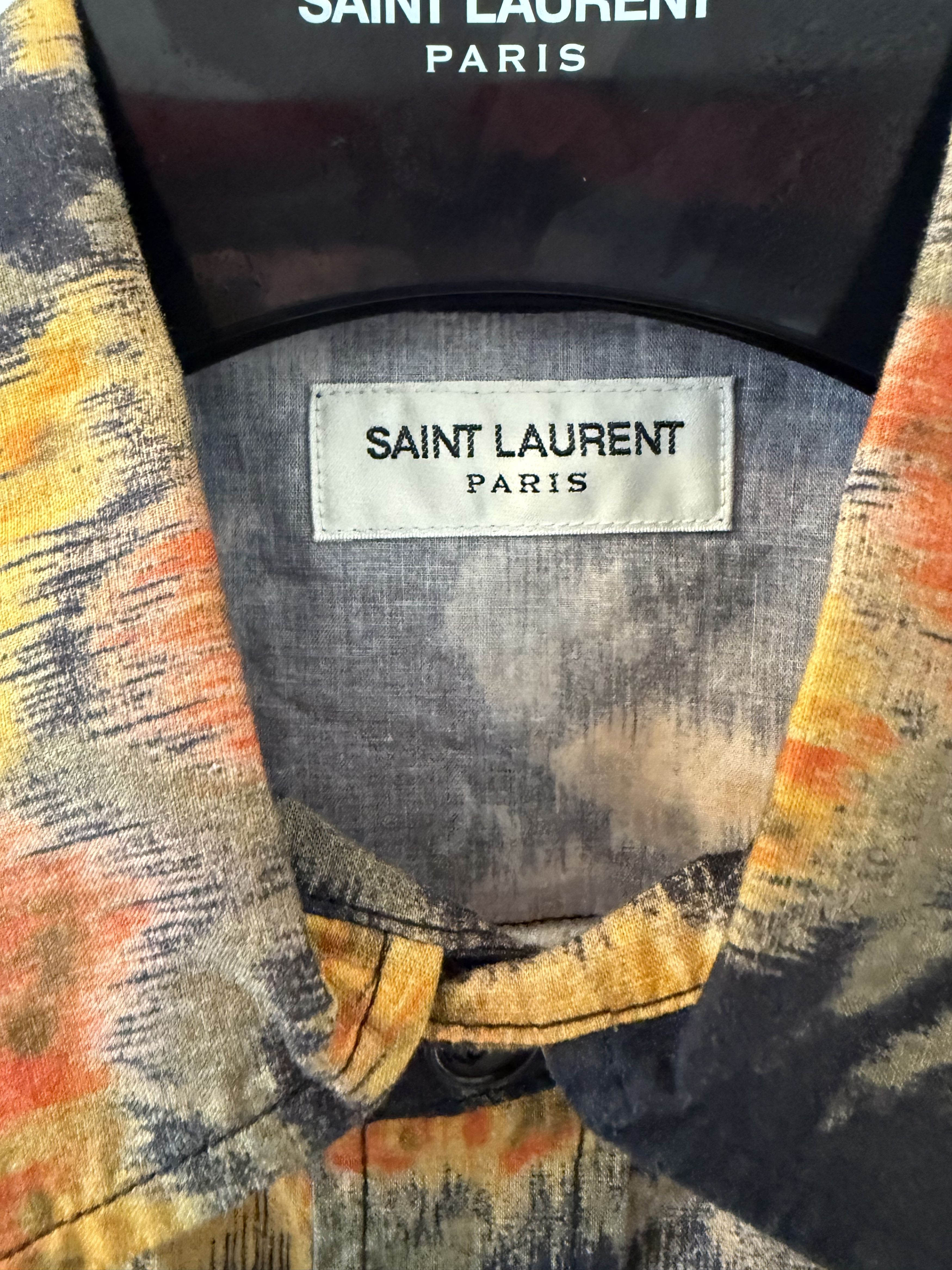 Saint Laurent Paris SS21 Saint Laurent Western Floral Short Sleeve Shirt Size US M / EU 48-50 / 2 - 11 Thumbnail