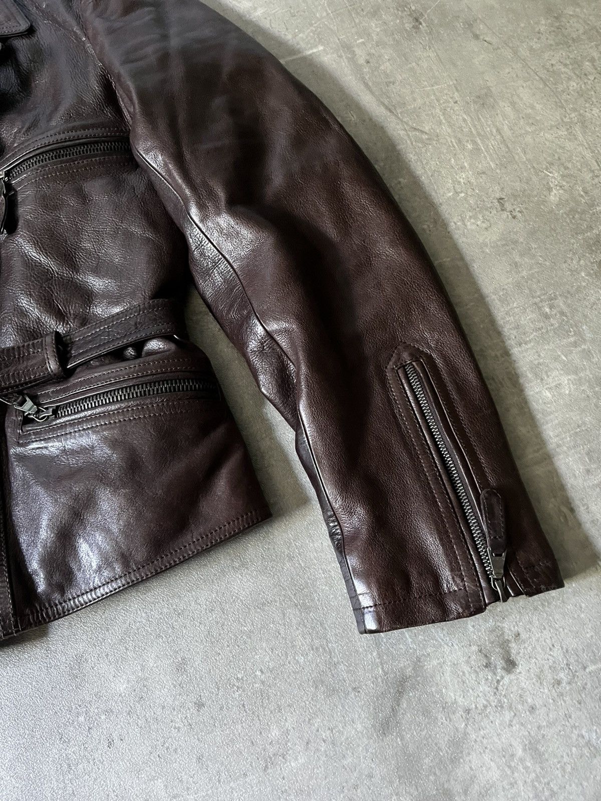 Jil Sander Jil Sander by Raf Simons brown leather jacket rare Size US M / EU 48-50 / 2 - 5 Thumbnail