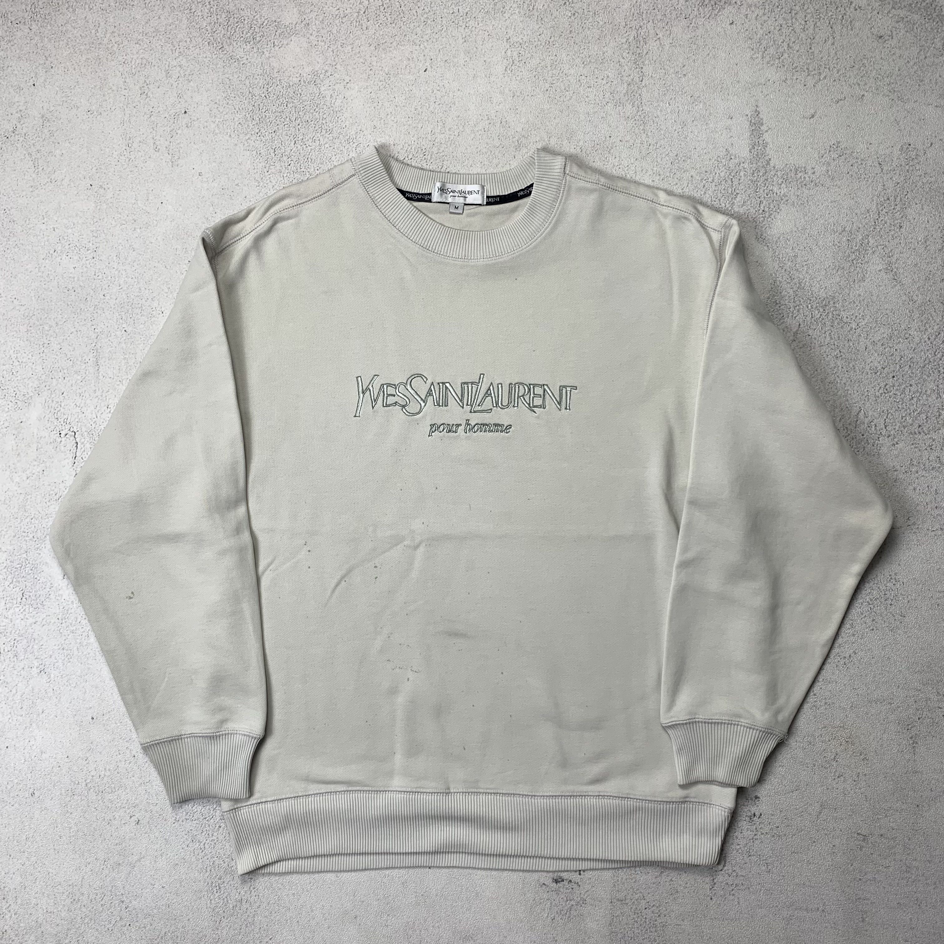 Vintage Yves Saint Laurent Pour Homme Sweatshirt Crewneck Vintage Yves Saint Laurent Pour Homme Sweatshirt Crewneck
