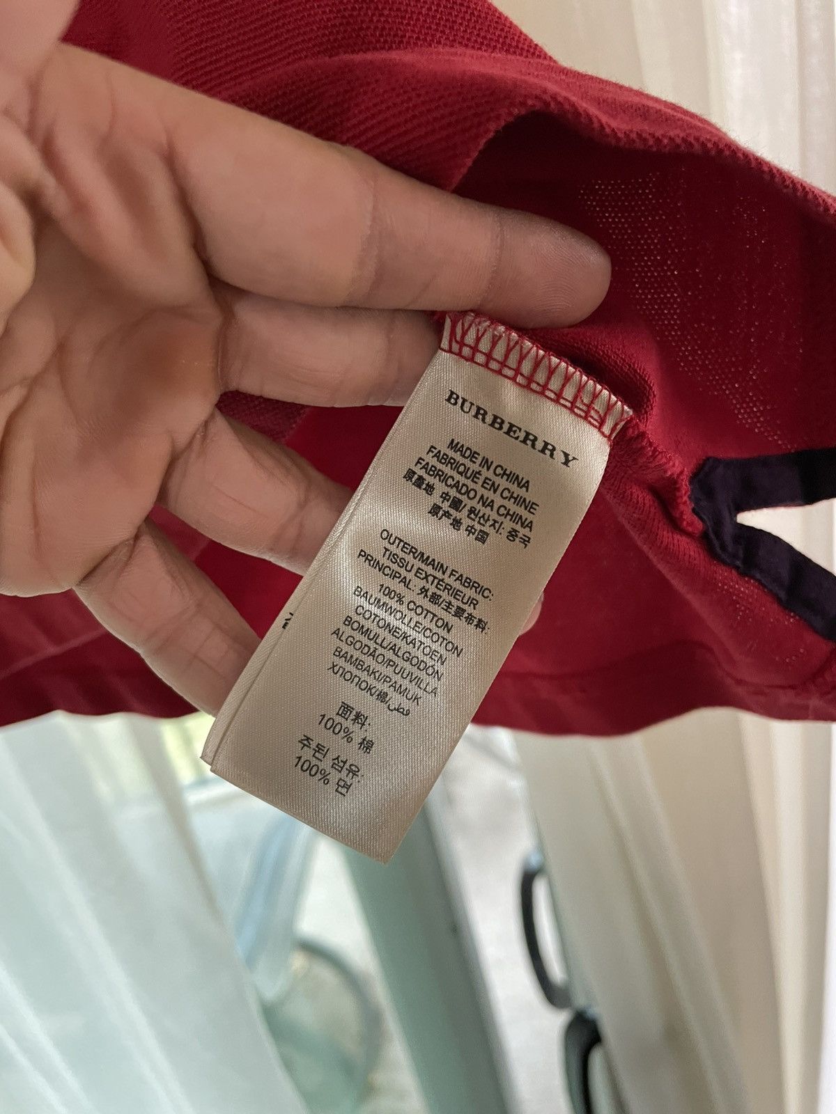 Burberry Burberry Red Polo Size US S / EU 44-46 / 1 - 5 Thumbnail