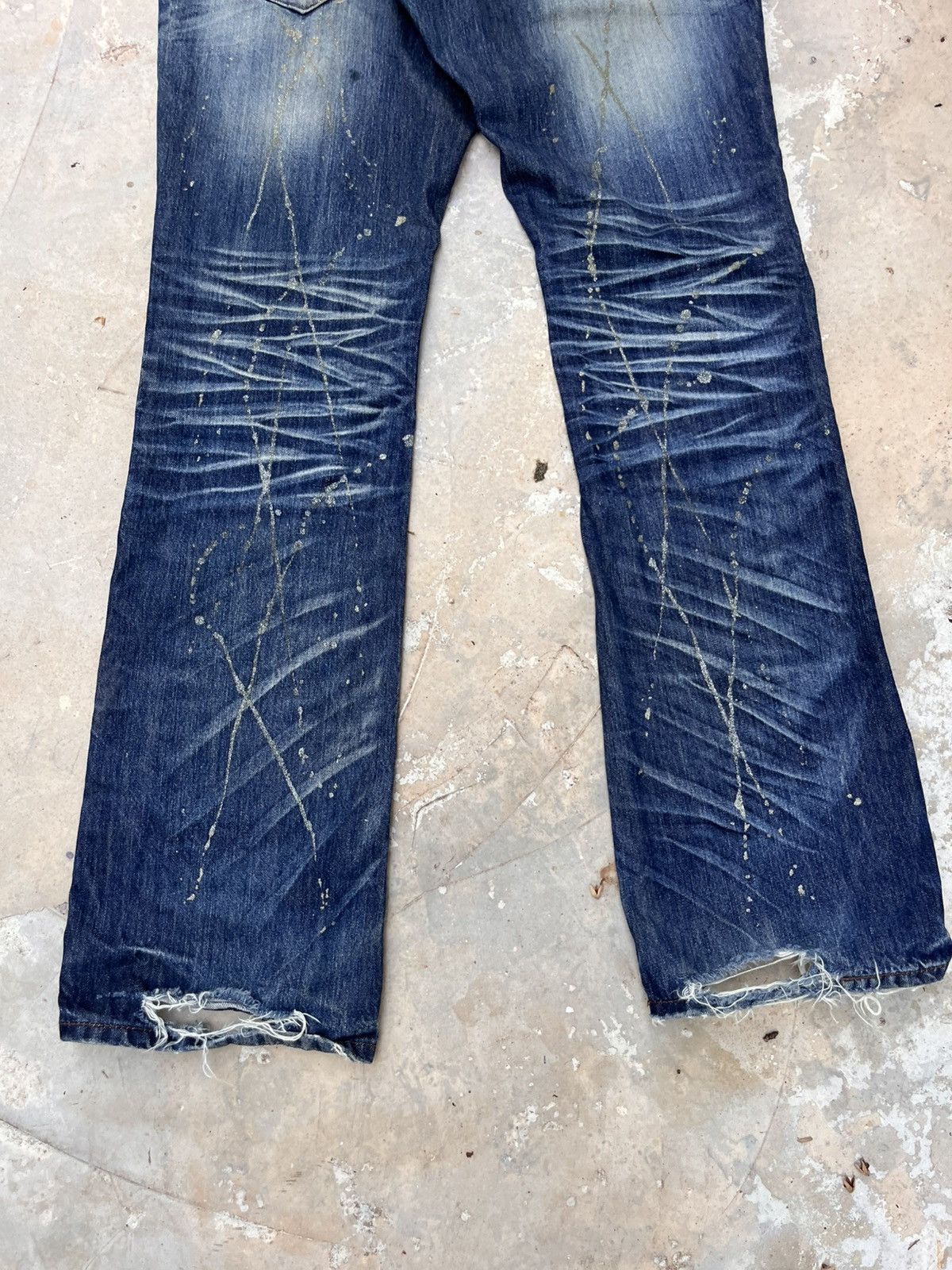 Japanese Brand 💥Semantic Design Skull Distressed Jeans Size US 31 - 9 Thumbnail