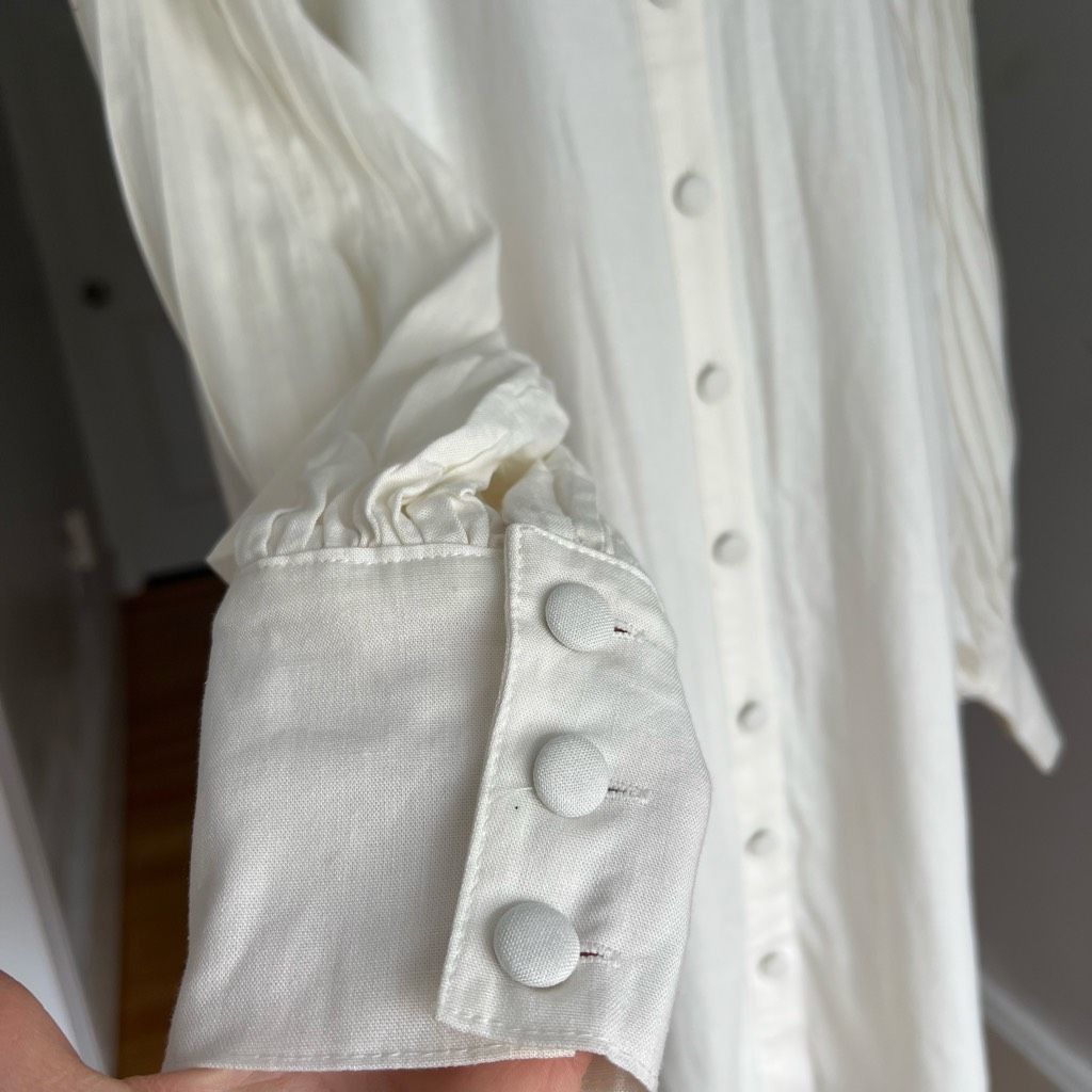 Free People Girl and the Sun White Mia Dress Oversized Boyfriend Button Up Shirt Women’s S Size S / US 4 / IT 40 - 7 Thumbnail