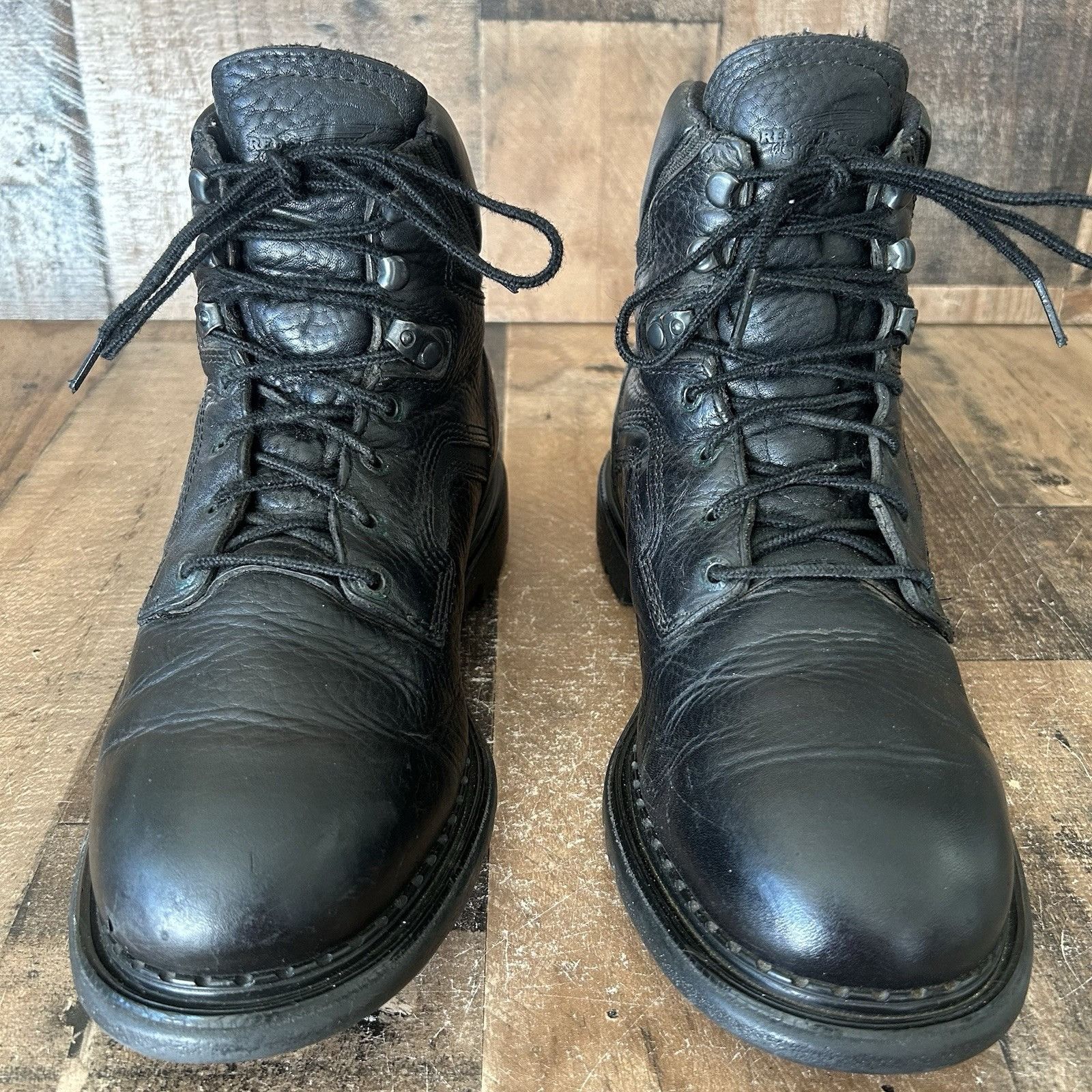 Red Wing Red Wing 923 Black Plain Toe Lace Up Work Boots Mens 10.5 EE Size US 10.5 / EU 43-44 - 6 Thumbnail