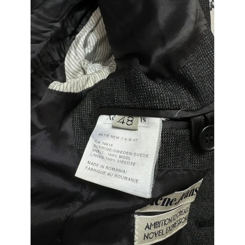 Acne Studios Acne Suit Jacket Grey Size 48 fit S Size US S / EU 44-46 / 1 - 5 Thumbnail