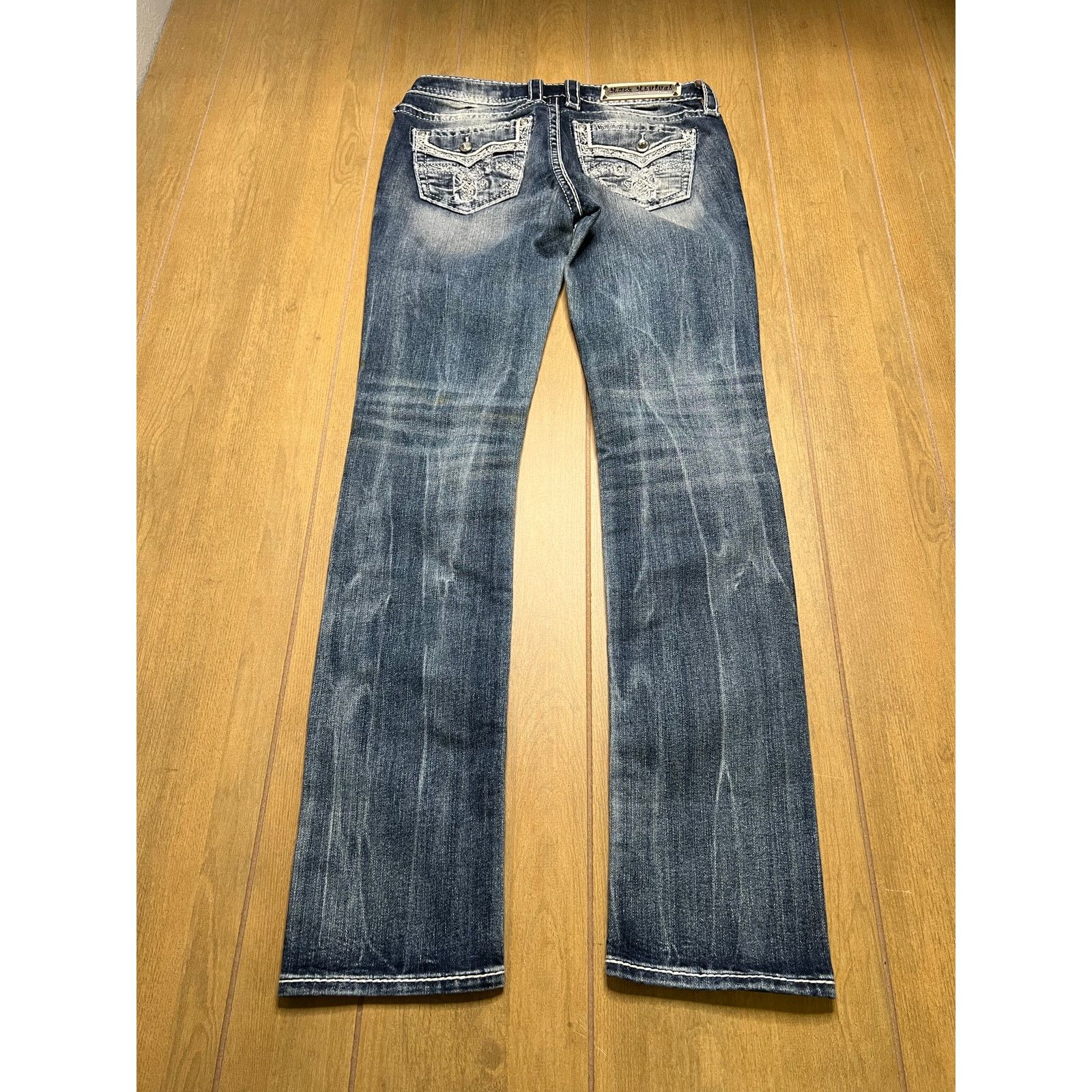 Rock Revival Rock Revival Embellished Low Rise Sargon Straight Denim 29 Size 29" - 6 Thumbnail