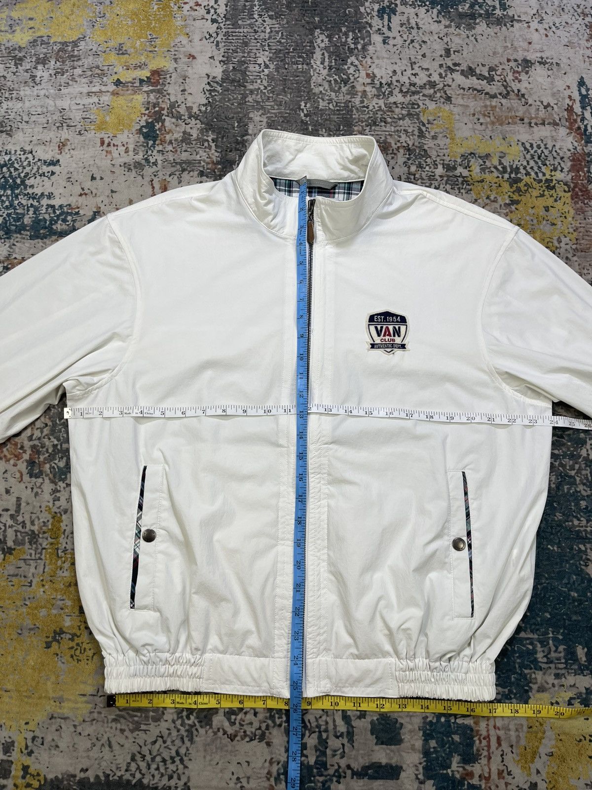 Van Van Club Zip Up Stretched Nylon Windbreaker Jacket Size US M / EU 48-50 / 2 - 9 Thumbnail