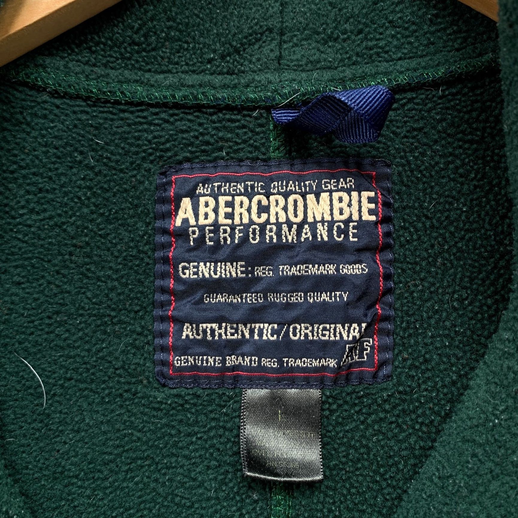 Abercrombie & Fitch VINTAGE Abercrombie & Fitch Jacket Pullover Fleece 1/4 Zip Mens Large Green 24x26 Winter, Spring, Fall Mens Size US L / EU 52-54 / 3 - 7 Thumbnail