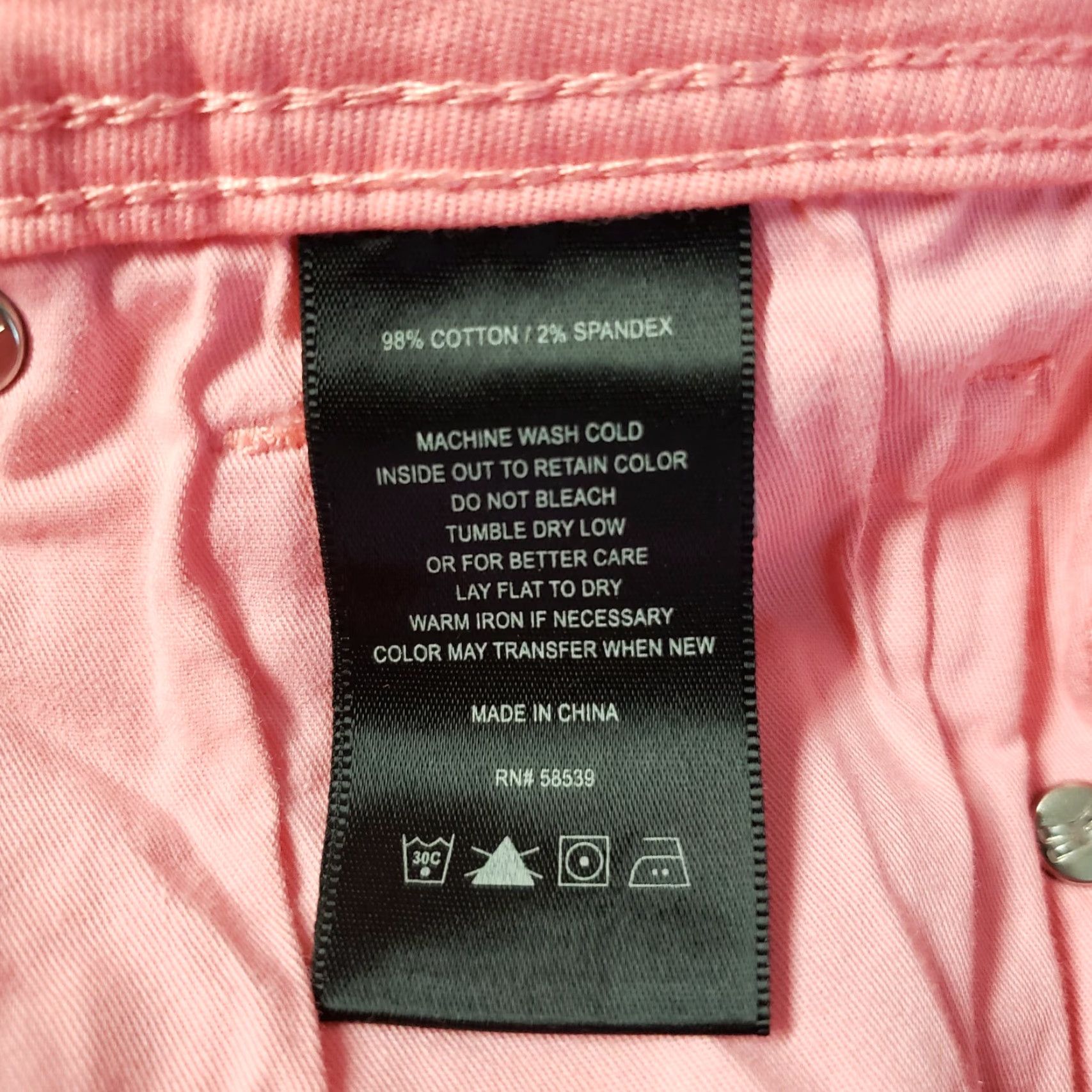 Vintage KUT from the Kloth Womens Cameron Straight Leg Cropped Jeans Sz 4 Pink Cuffed Size 27" / US 4 / IT 40 - 8 Thumbnail