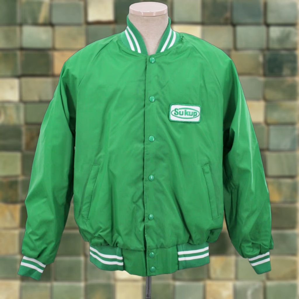 J Brand VINTAGE K-Brand Bomber Jacket Shirt XL Green 70s 80s Mens Size US XL / EU 56 / 4 - 1 Thumbnail