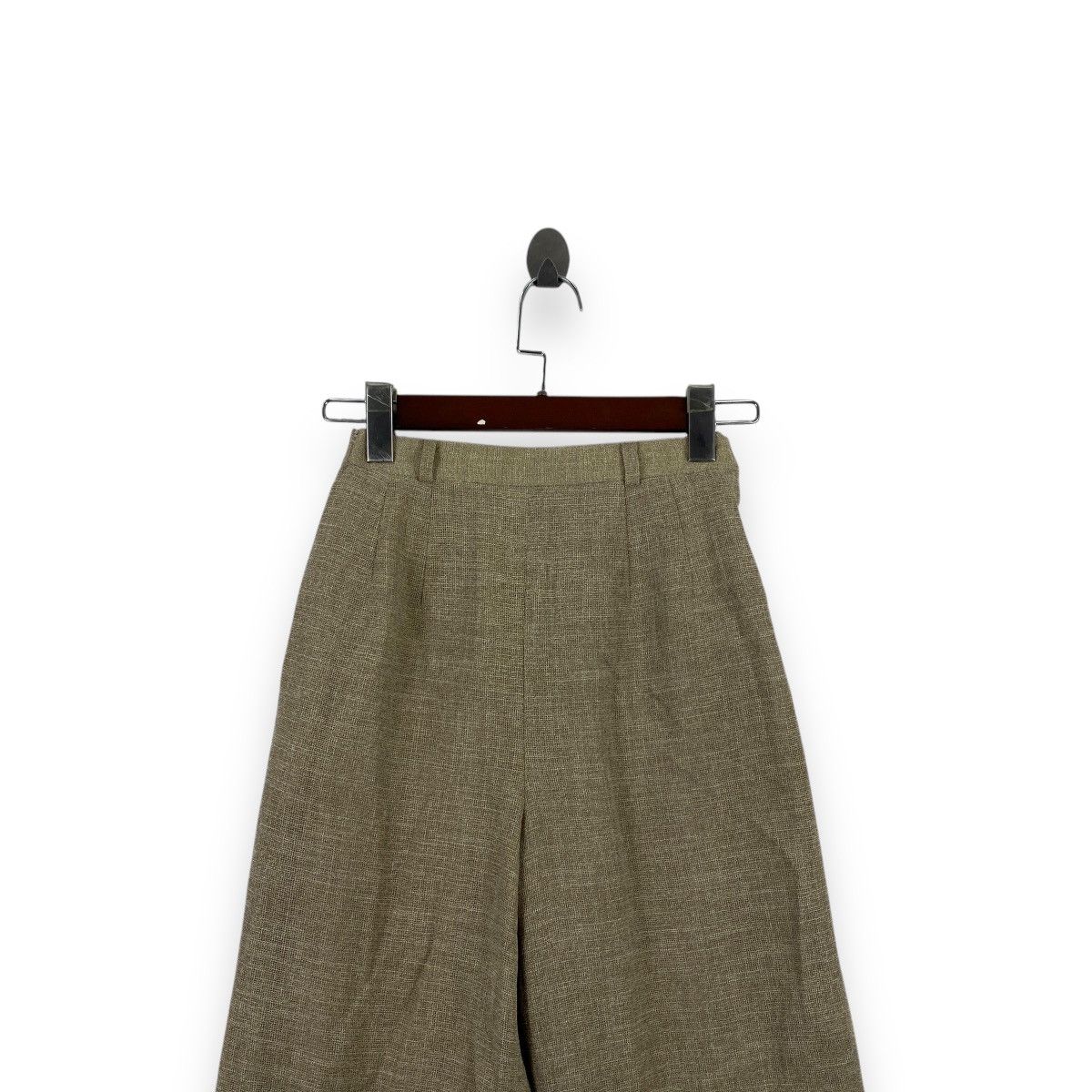 Vintage Vintage PRENON ASSHU Women’s Linen Blend High Waist Trousers Size 24" / US 00 / IT 34 - 2 Thumbnail