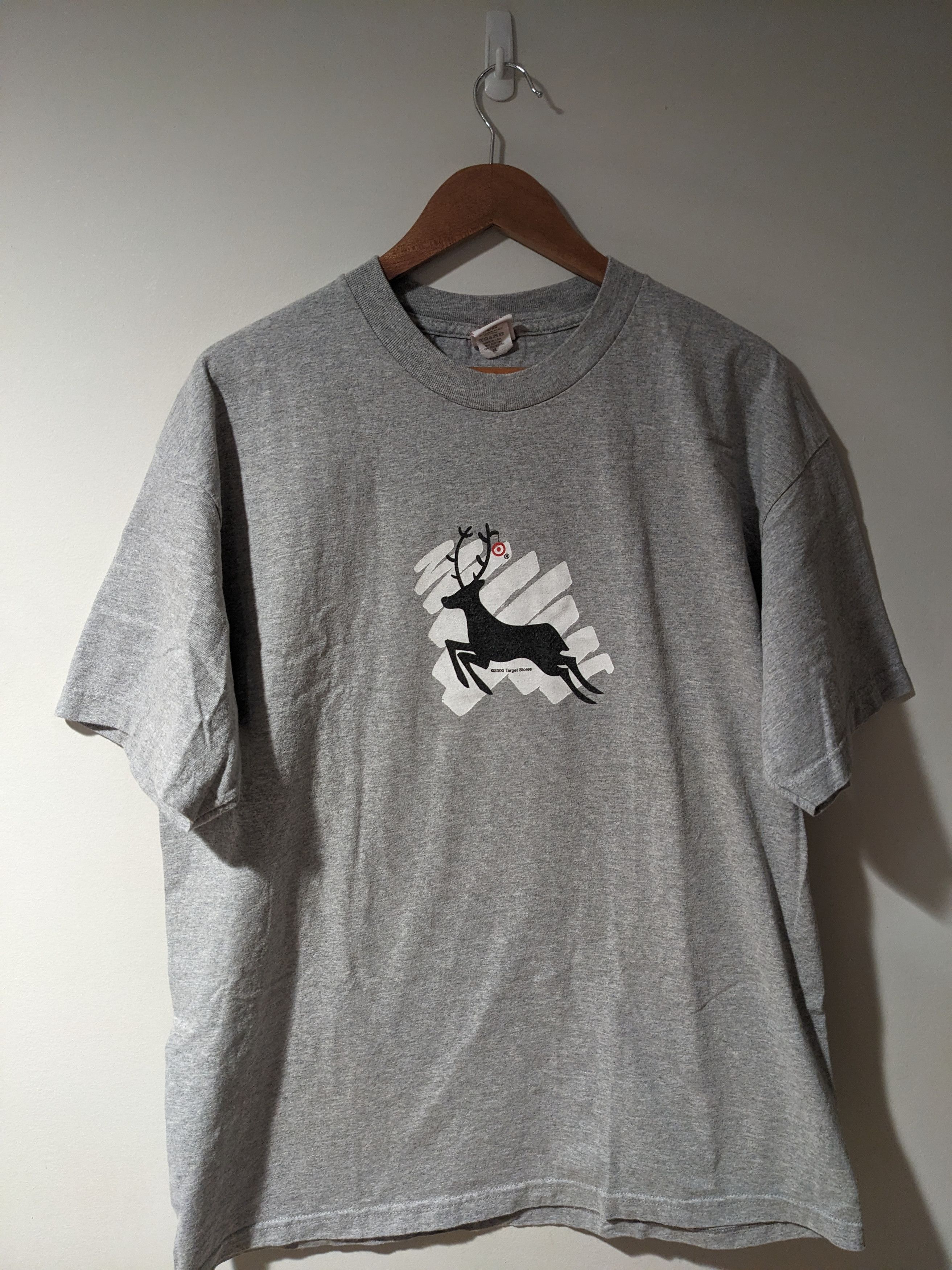 Gildan × Vintage Vintage 2000 Target Christmas Reindeer Logo X-Large T-Shirt Size US XL / EU 56 / 4 - 1 Thumbnail