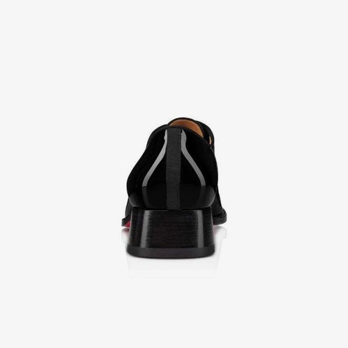 Christian Louboutin o1s1wg110924 Corteo Flat Paten Shoes in Black Size US 8 / EU 41 - 4 Thumbnail