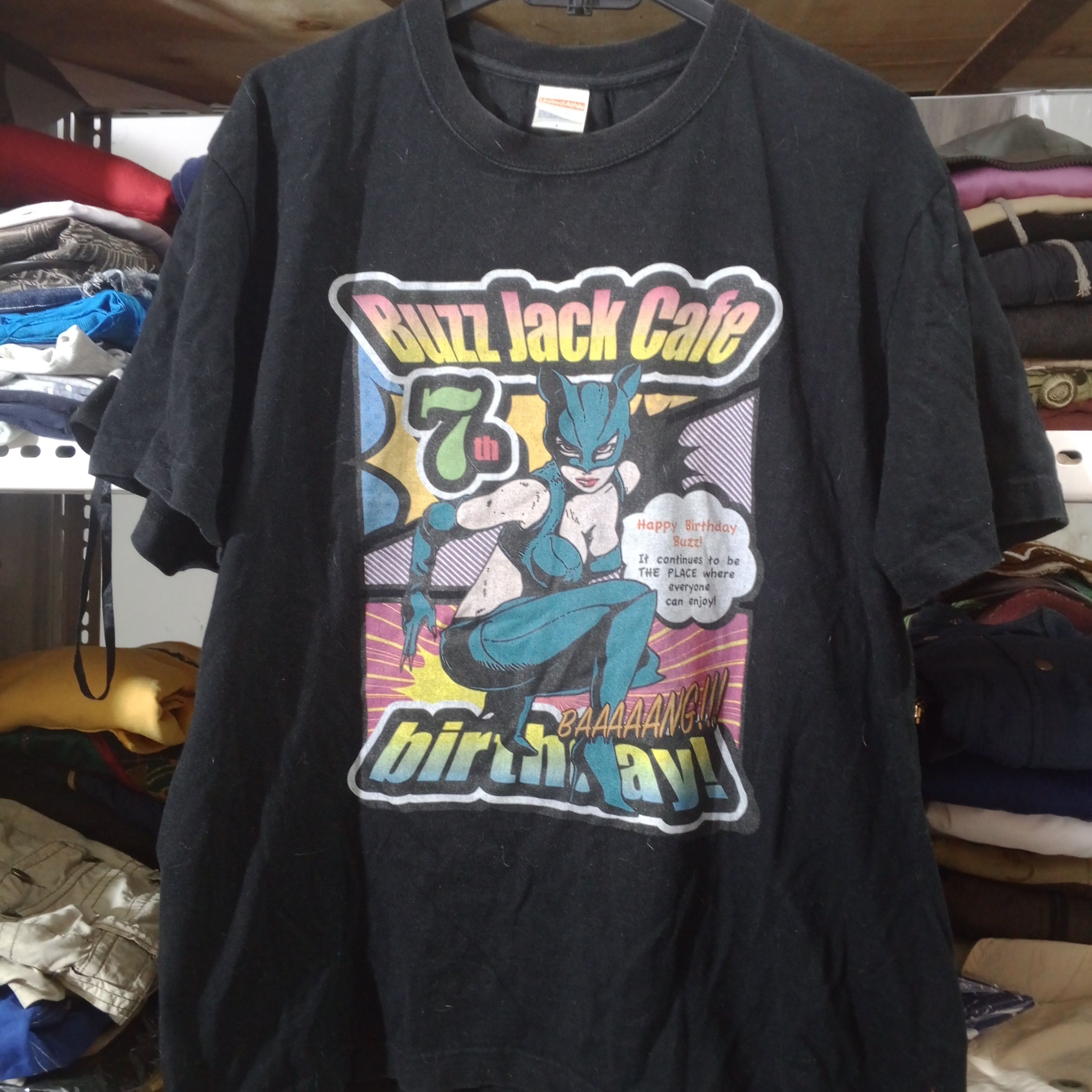 Japanese Brand Buzz Jack Cafe Cat Women Art T-Shirt Size US L / EU 52-54 / 3 - 1 Thumbnail