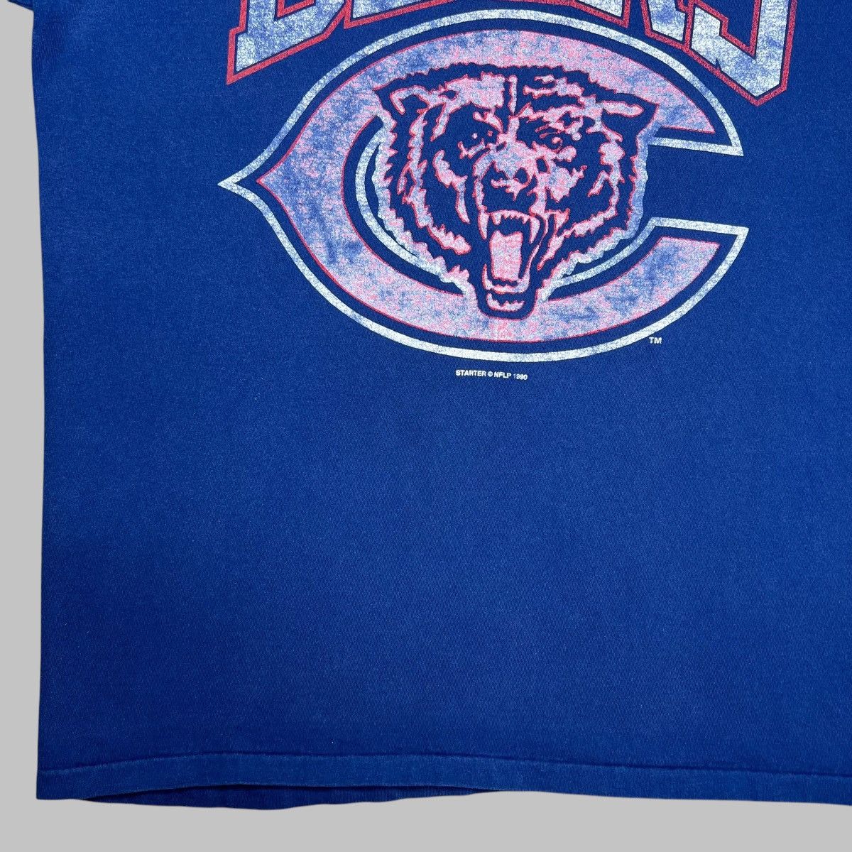 NFL × Starter × Vintage Vtg 90s NFL Chicago Bears Spell Out 3D Graphic Starter Tee Size US XL / EU 56 / 4 - 5 Thumbnail