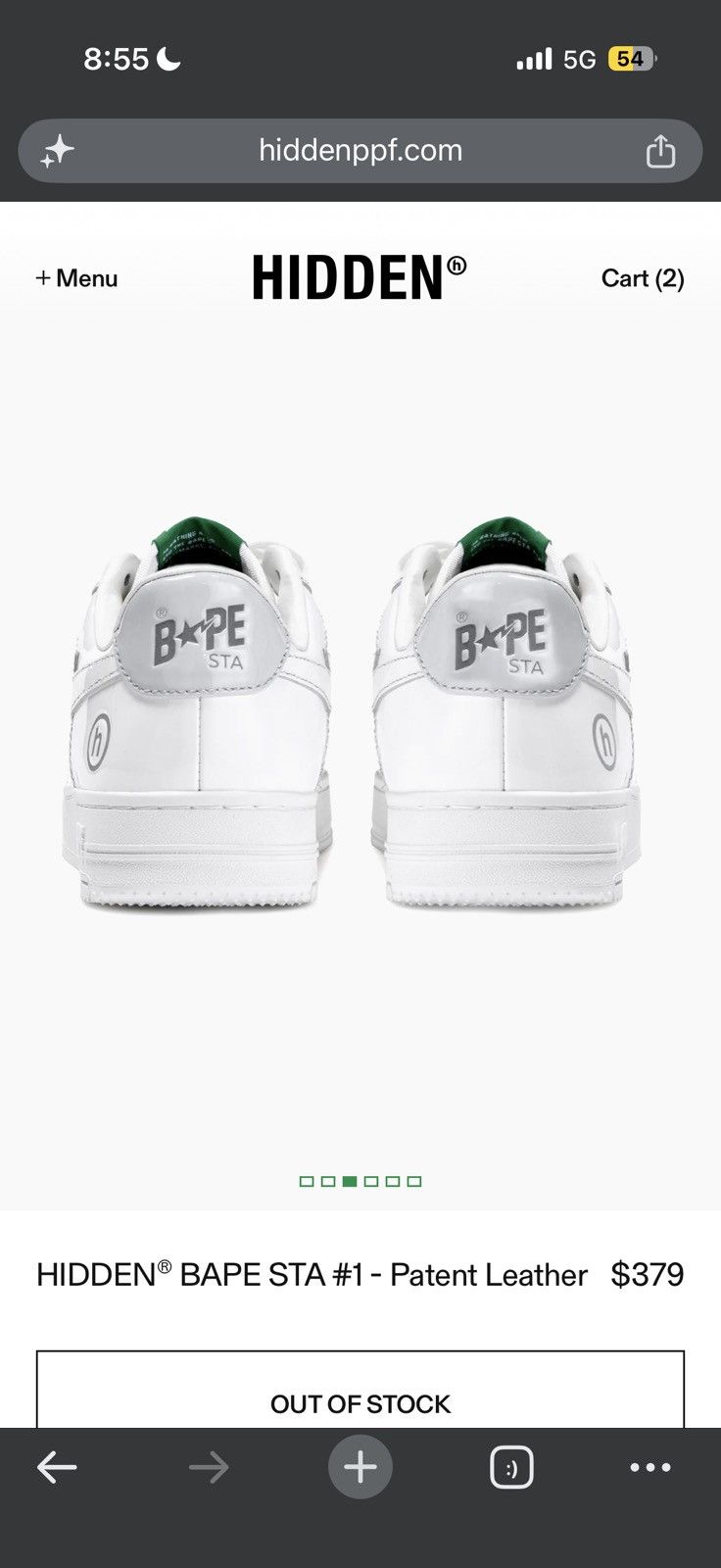 Bape HIDDEN® BAPE STA #1 Friends & Family Patent Leather size 10 Size US 10 / EU 43 - 17 Thumbnail