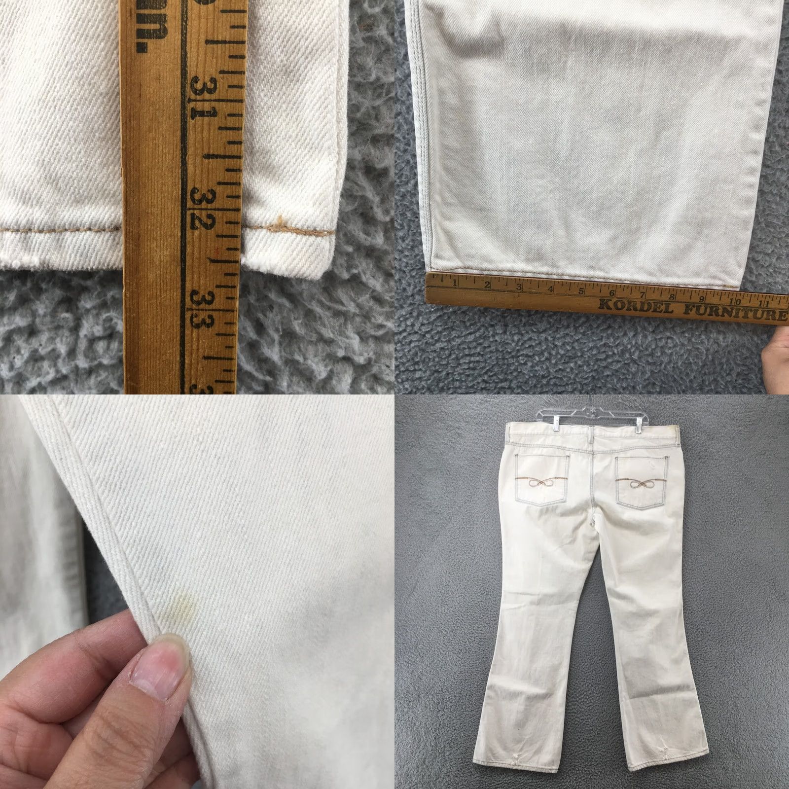 Old Navy Old Navy Jeans Womens 20 Regular White Denim Bootcut Mid Rise Zip Rise Casual Jeans Size 42" / US 20 - 8 Thumbnail