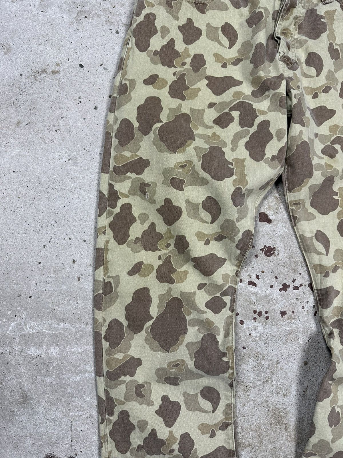 Polo Ralph Lauren Vintage Y2K Polo Ralph Lauren Beige Camo Denim Pants Jeans Size US 35 - 3 Thumbnail
