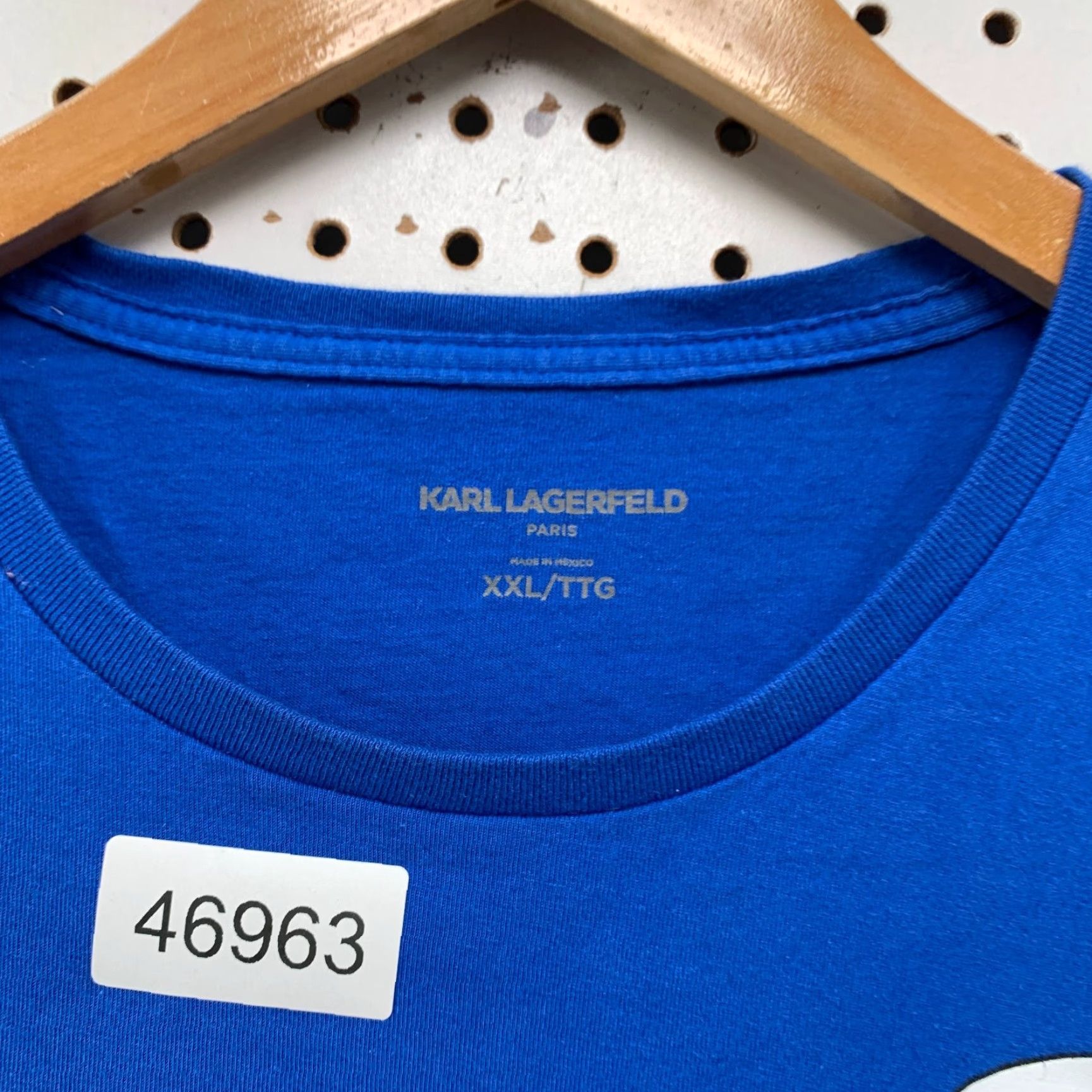 Karl Lagerfeld Karl Lagerfeld T Shirt Mens 2XL Blue Graphic Short Sleeve Designer Shirt 2XL Mens Blue Graphic Print Clothing Size US XXL / EU 58 / 5 - 3 Thumbnail