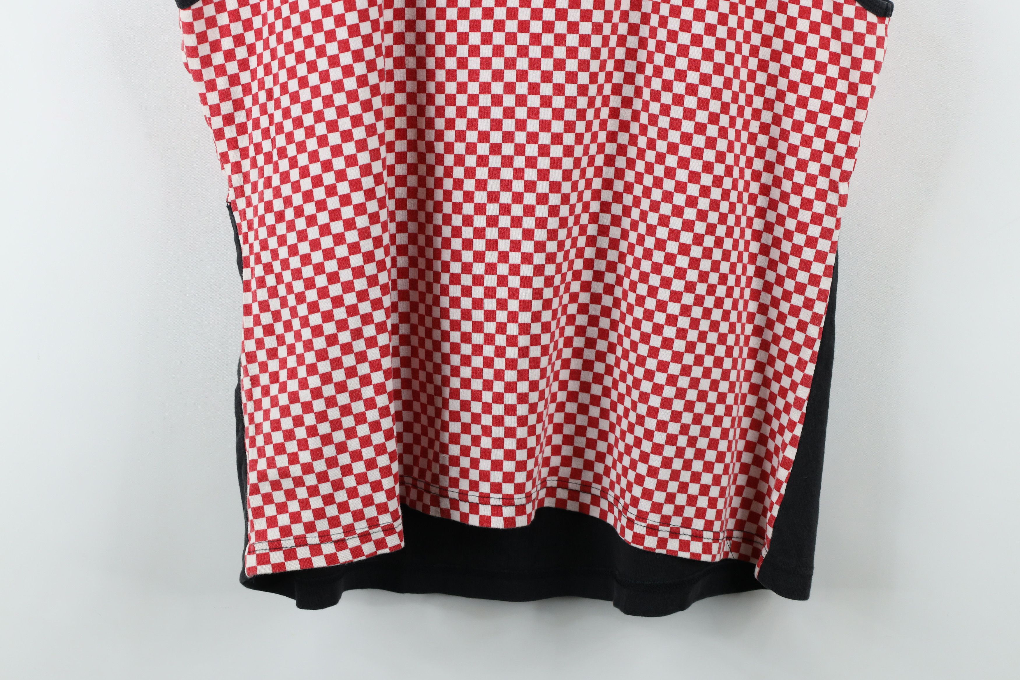 Vintage Vintage 90s Y2K NASCAR Checkered Sleeveless T-Shirt Cotton Size XXL / US 16-18 / IT 52-54 - 9 Thumbnail
