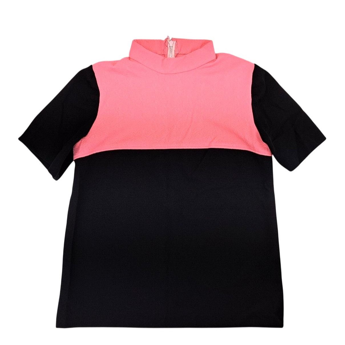 Handmade Vintage Handmade Pant Suit Pink Black Top Polyester 2 Piece Size L / US 10 / IT 46 - 2 Thumbnail