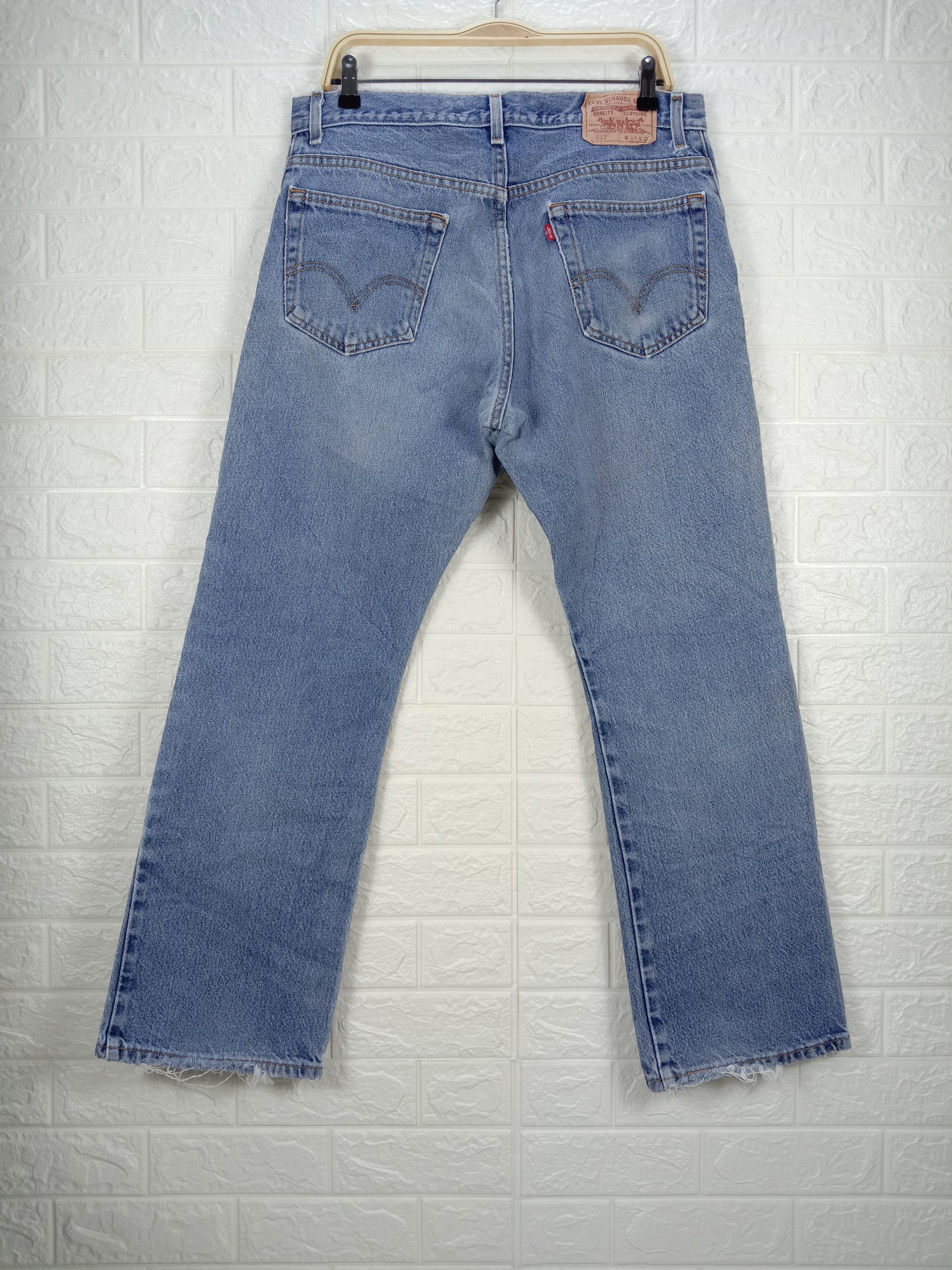 Levi's Vintage Levi's 517 Flare Jeans Stone Wash Distressed Denim Size US 34 / EU 50 - 5 Thumbnail