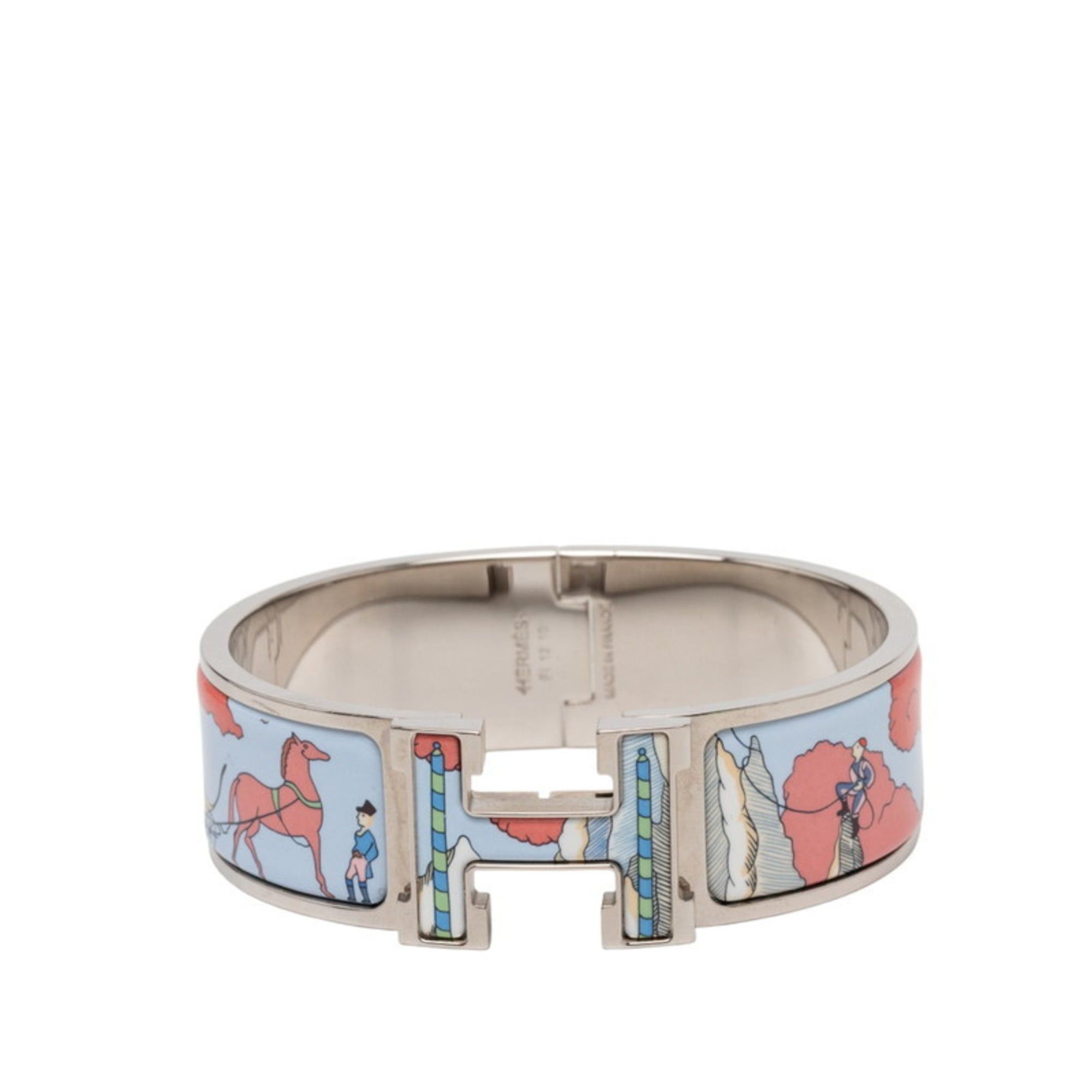 Hermes Hermes Click-Clack H PM Bangle Bracelet Silver Light  display picture 2