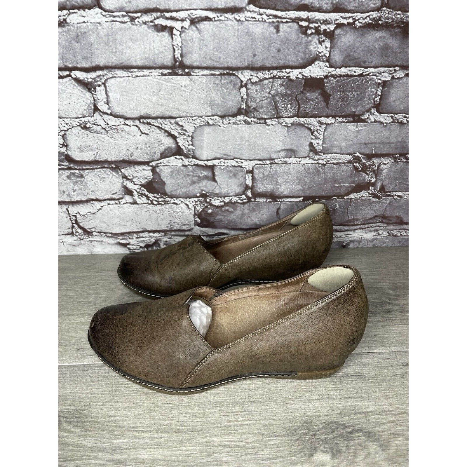 Other Dansko Brown Leather Comfort Casual Slip On Wedge Shoes Wome Size US 9 / IT 39 - 12 Thumbnail