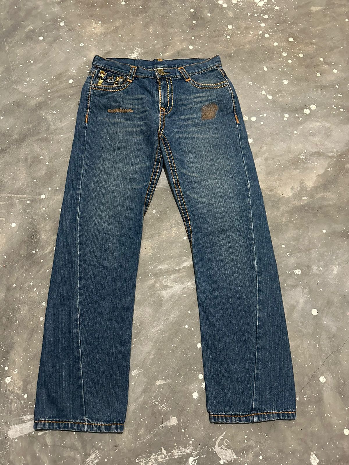 True Religion 🔥Rare!!! True Religion Sequin Logo Joey Super T Jeans Size US 34 / EU 50 - 5 Thumbnail