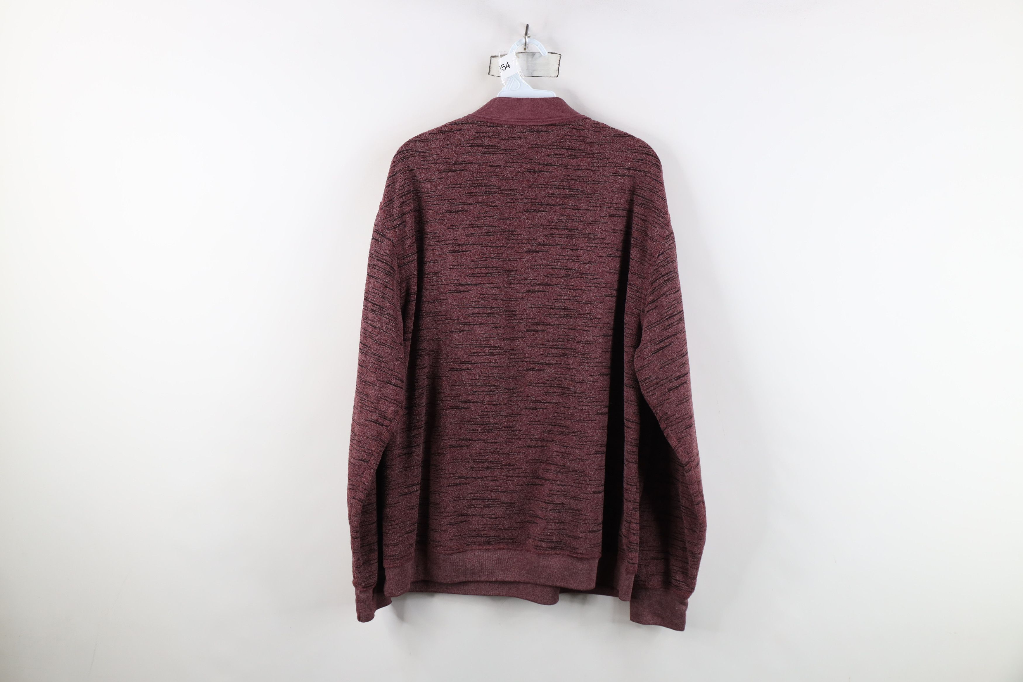 Vintage Vintage 90s Streetwear Fleck Fleece Collared Sweatshirt Size US XL / EU 56 / 4 - 11 Thumbnail