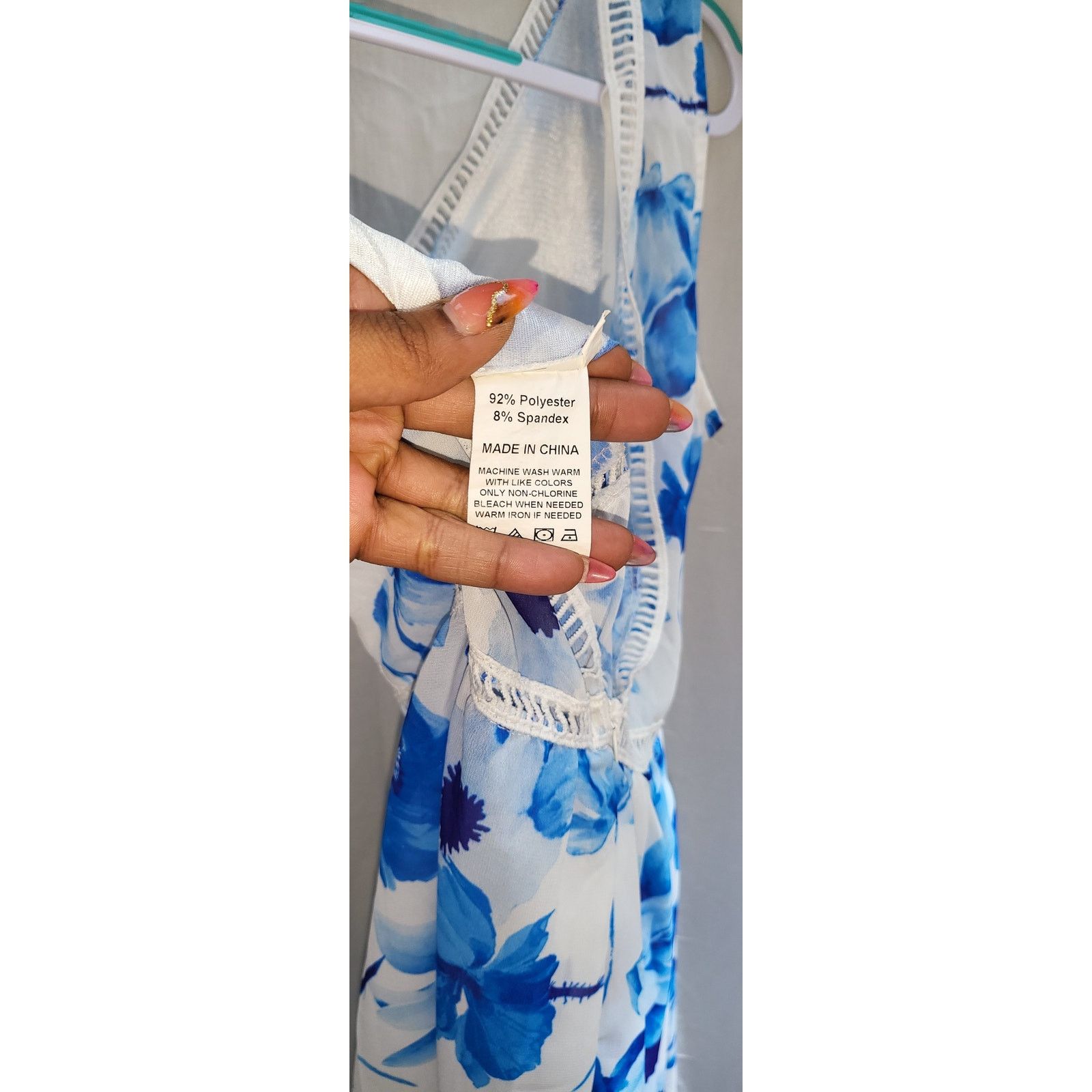 Other Blue floral dress with attached mini skirt size Xlarge Size XL / US 12-14 / IT 48-50 - 4 Thumbnail