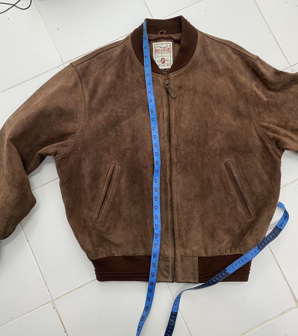 Japanese Brand × Vintage Vintage Seashop Suede Leather Jackets Brown Size US L / EU 52-54 / 3 - 13 Thumbnail