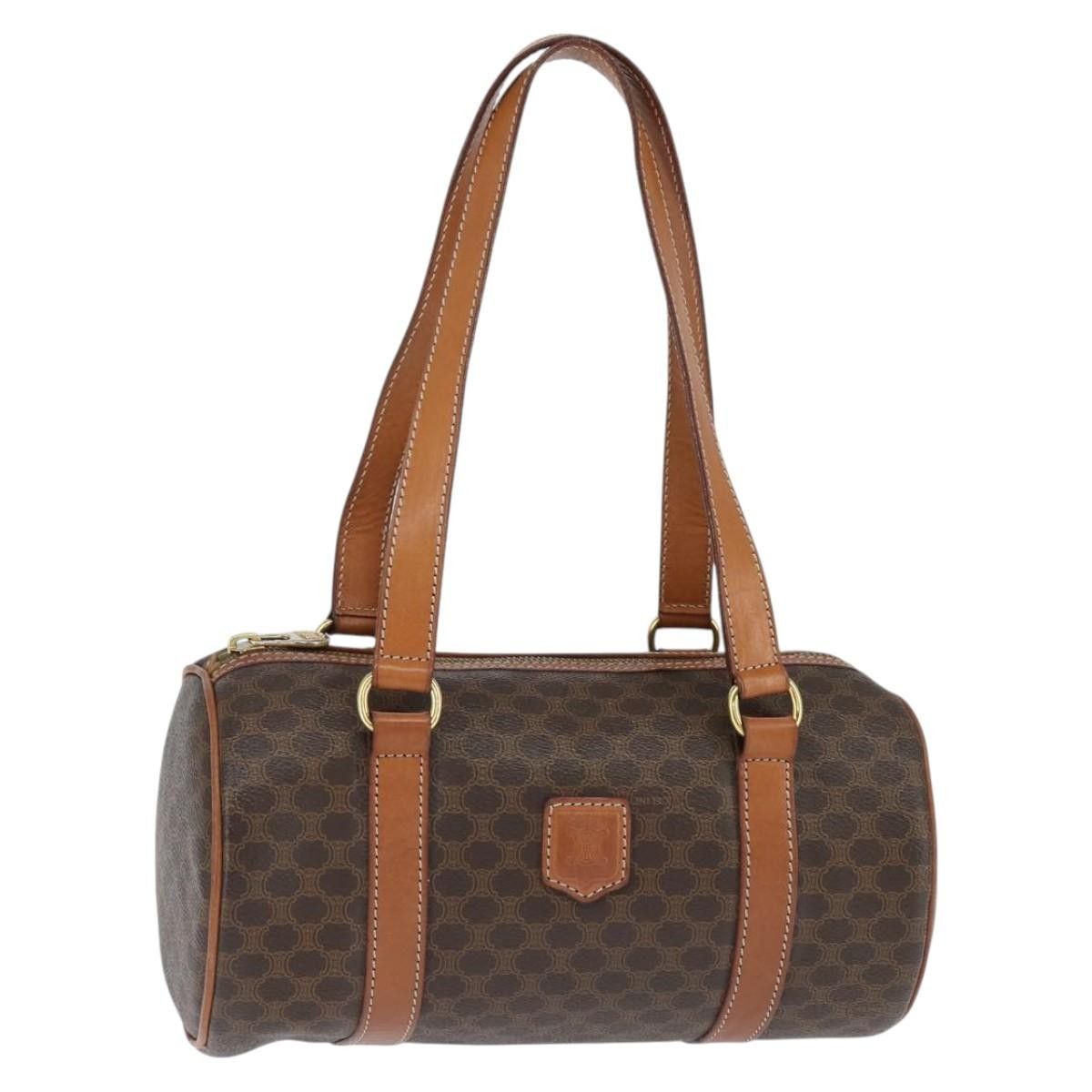 Celine Celine Vintage Macadam Shoulder Bag Canvas and Leather Size ONE SIZE - 1 Thumbnail