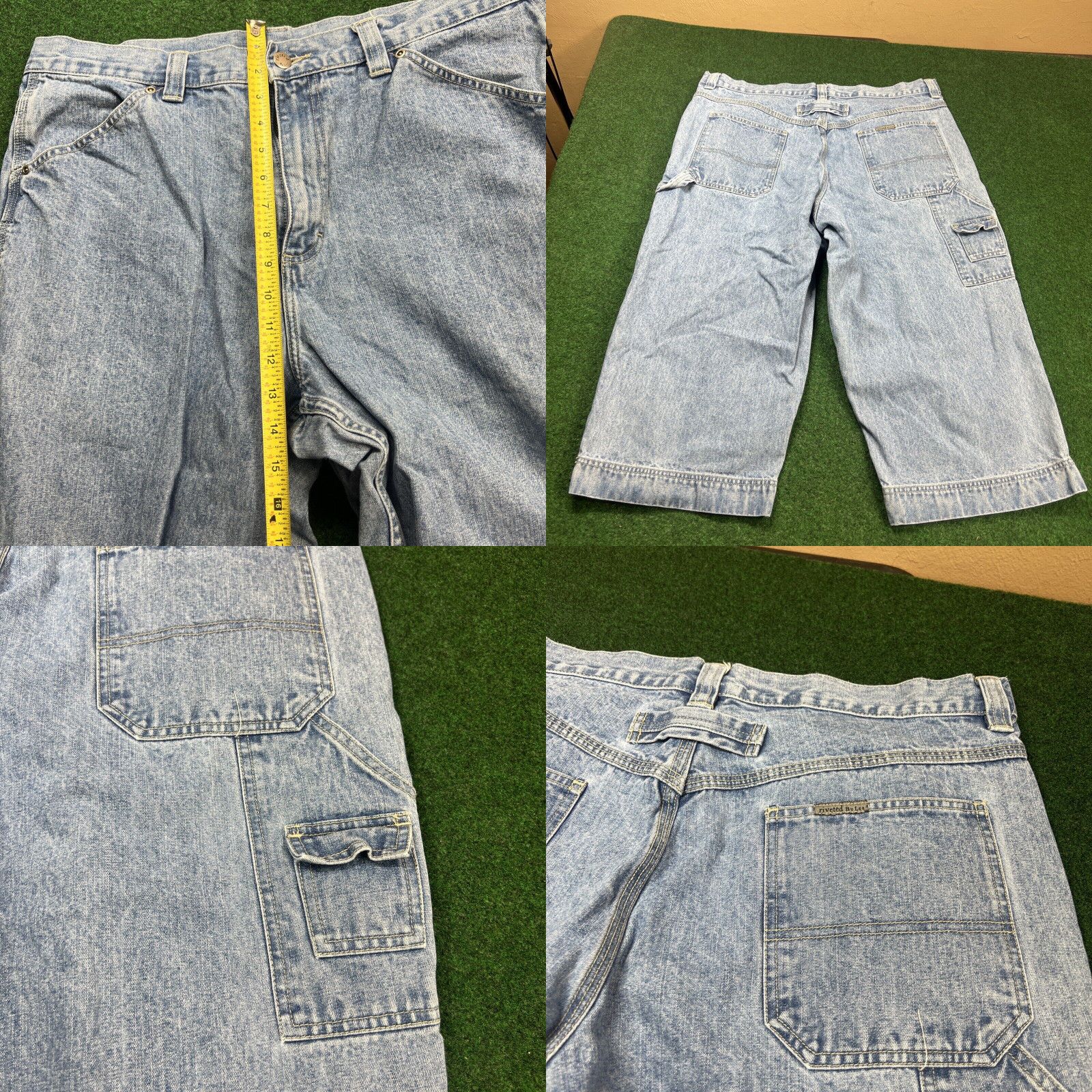 Lee Riveted by Lee Capri Carpenter Blue Size 18 36x18 Size ONE SIZE - 8 Thumbnail