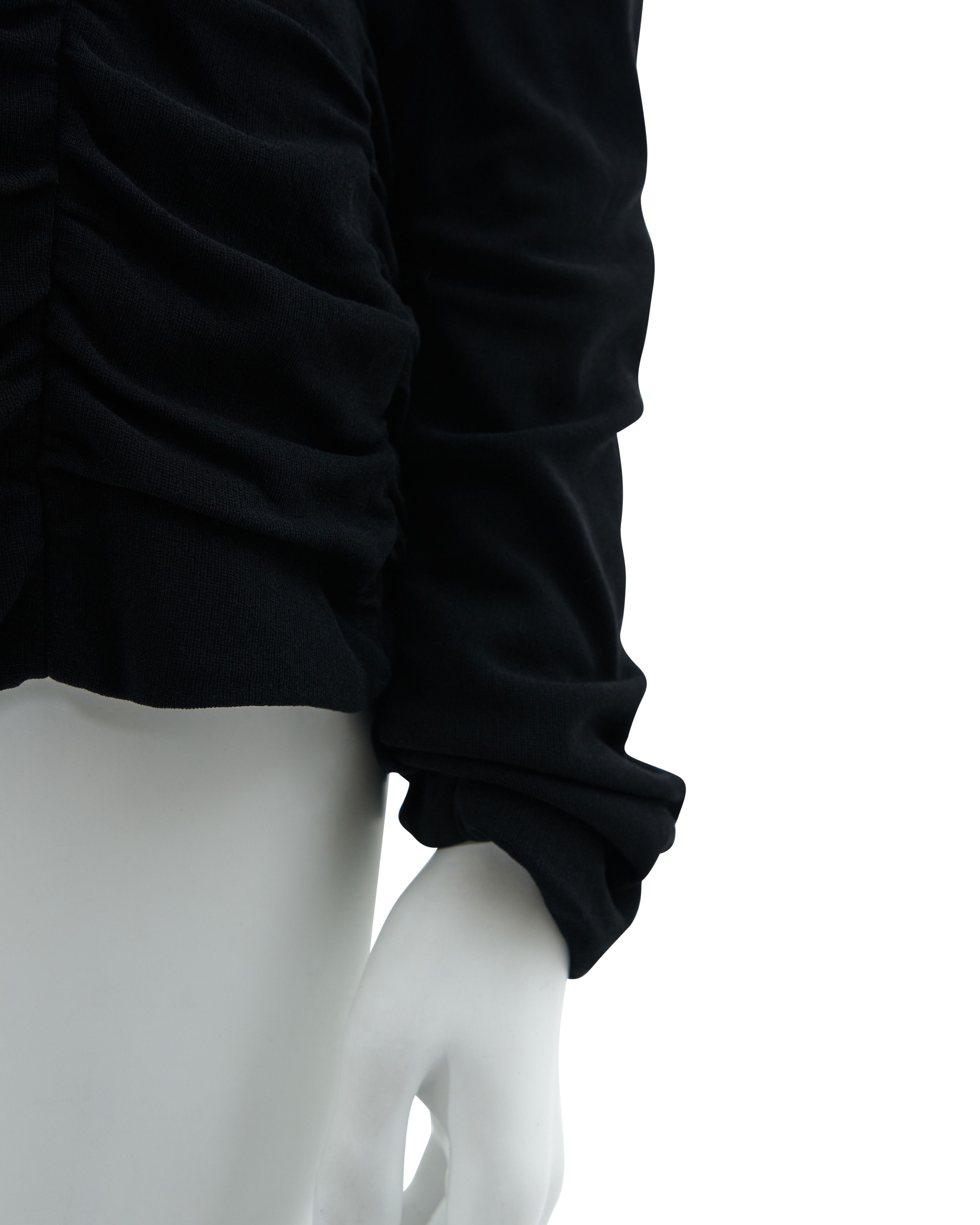 Dolce & Gabbana S/S 2003 Black ruched jacket Size M / US 6-8 / IT 42-44 - 7 Thumbnail