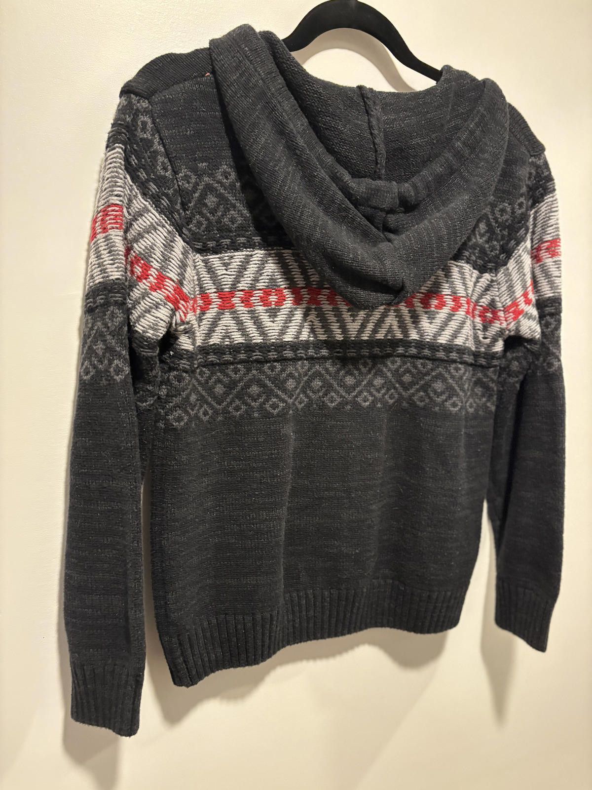 Retrofit Y2K Retrofit Zip-Up Hooded Sweater - Gray with Patterned Size S / US 4 / IT 40 - 5 Thumbnail